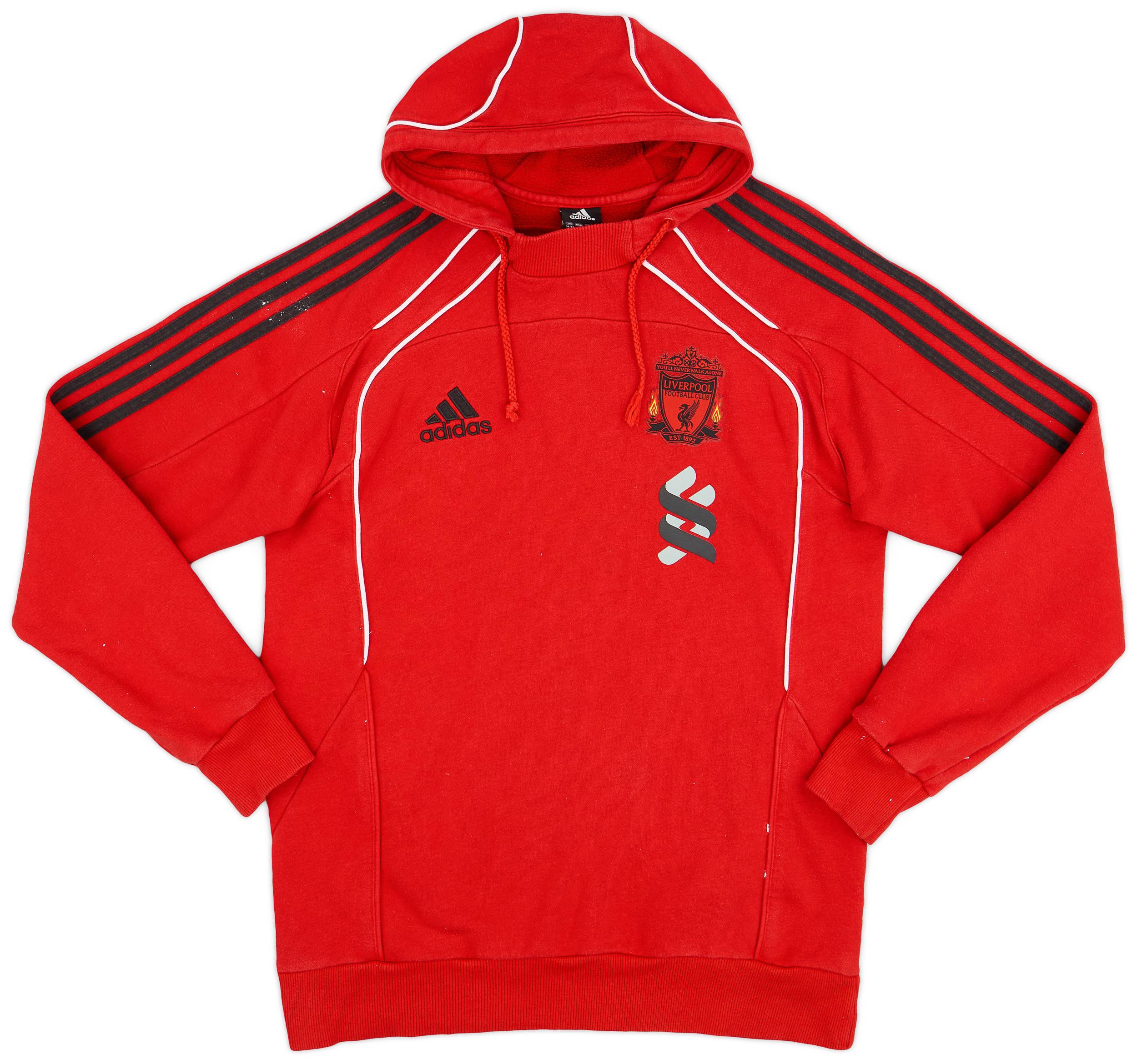 2010-11 Liverpool adidas Hooded Top - 9/10 - (S)