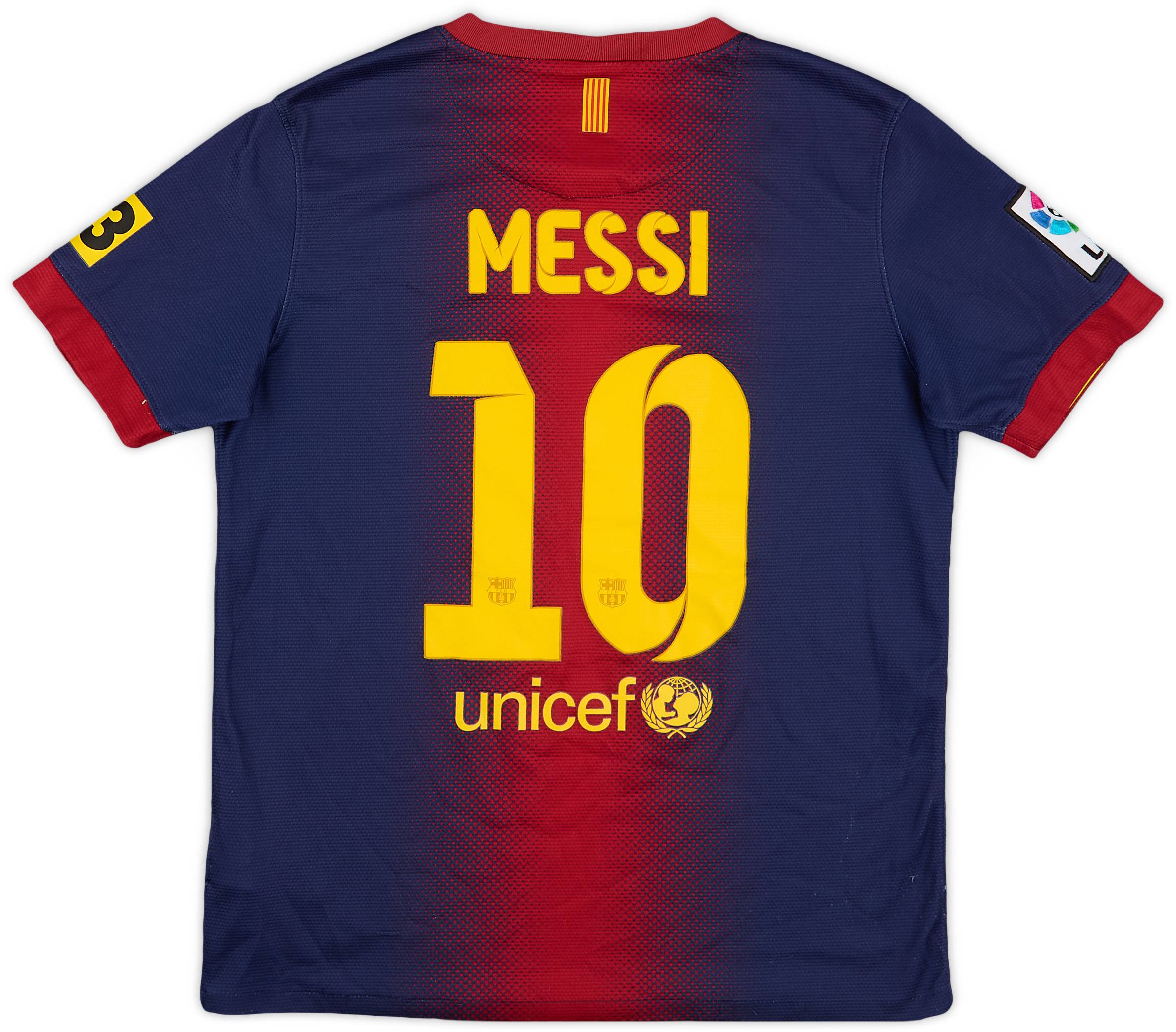 2012-13 Barcelona Home Shirt Messi #10 - 7/10 - (L.Boys)