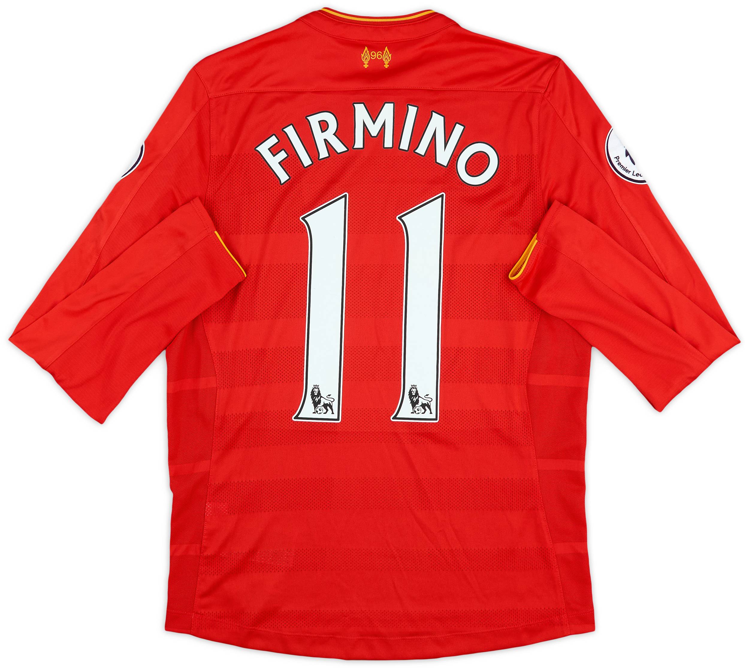 2016-17 Liverpool Authentic Home L/S Shirt Firmino #11 7/10 (S)