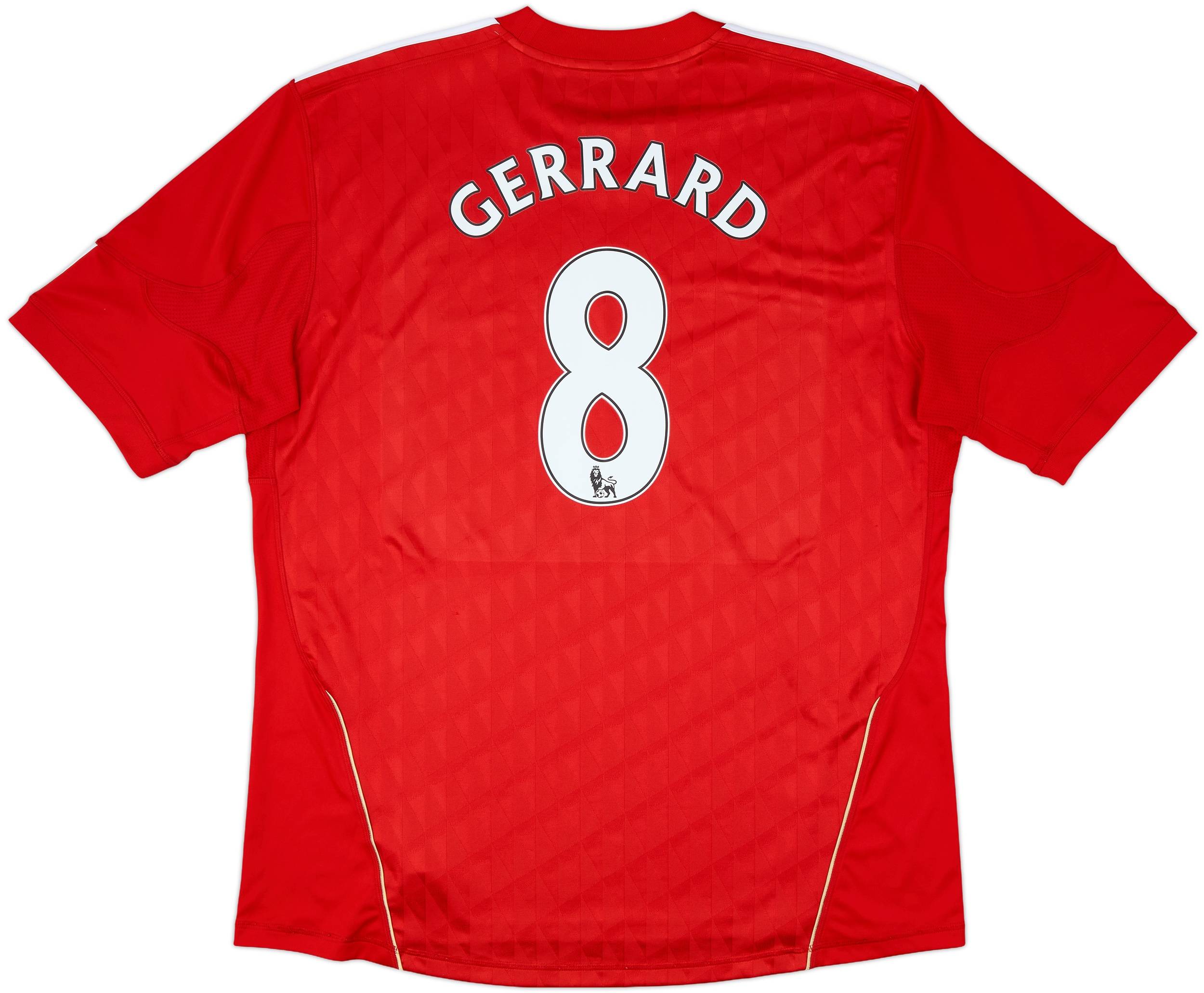 2010-12 Liverpool Home Shirt Gerrard #8 - 5/10 - (XXL)