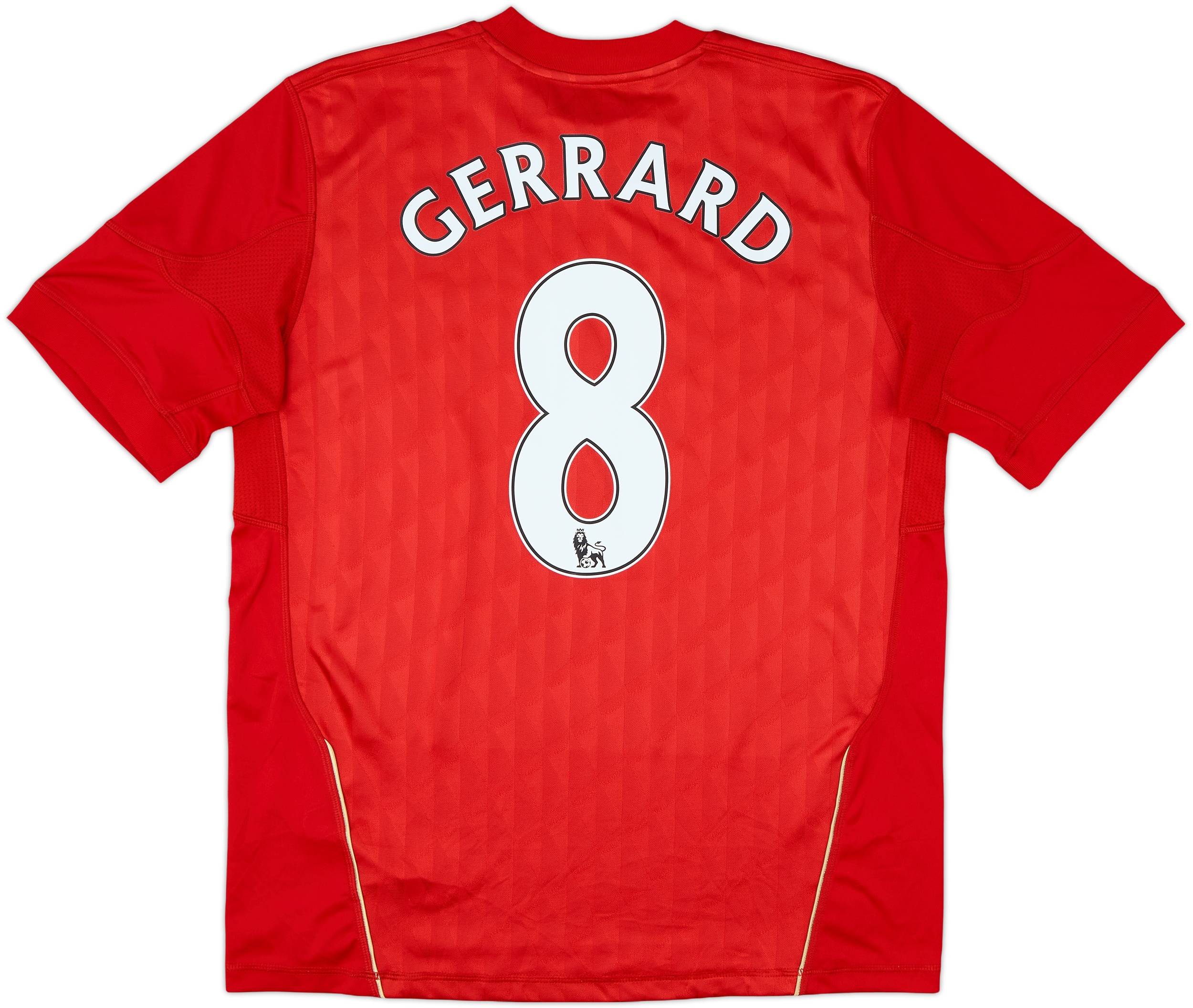 2010-12 Liverpool Home Shirt Gerrard #8 - 5/10 - (XL.Boys)