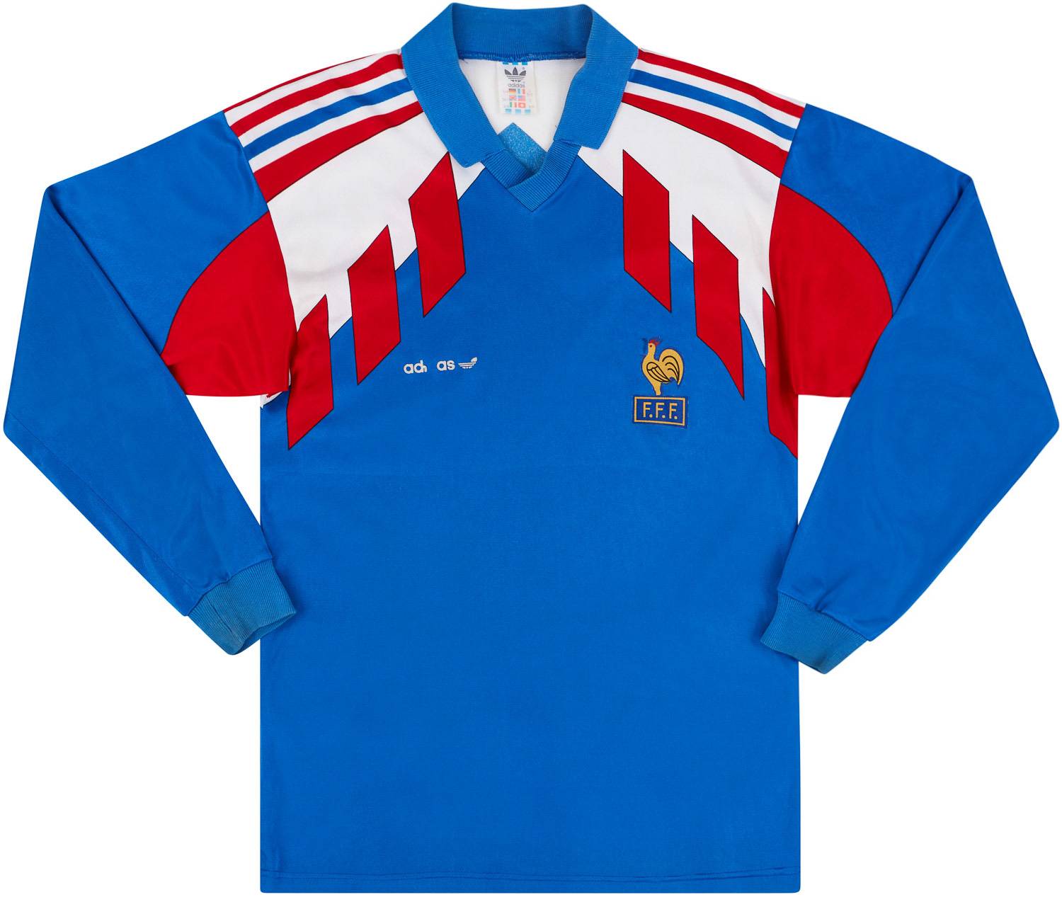 1990-92 France Player Issue Home L/S Shirt - 5/10 - (S)
