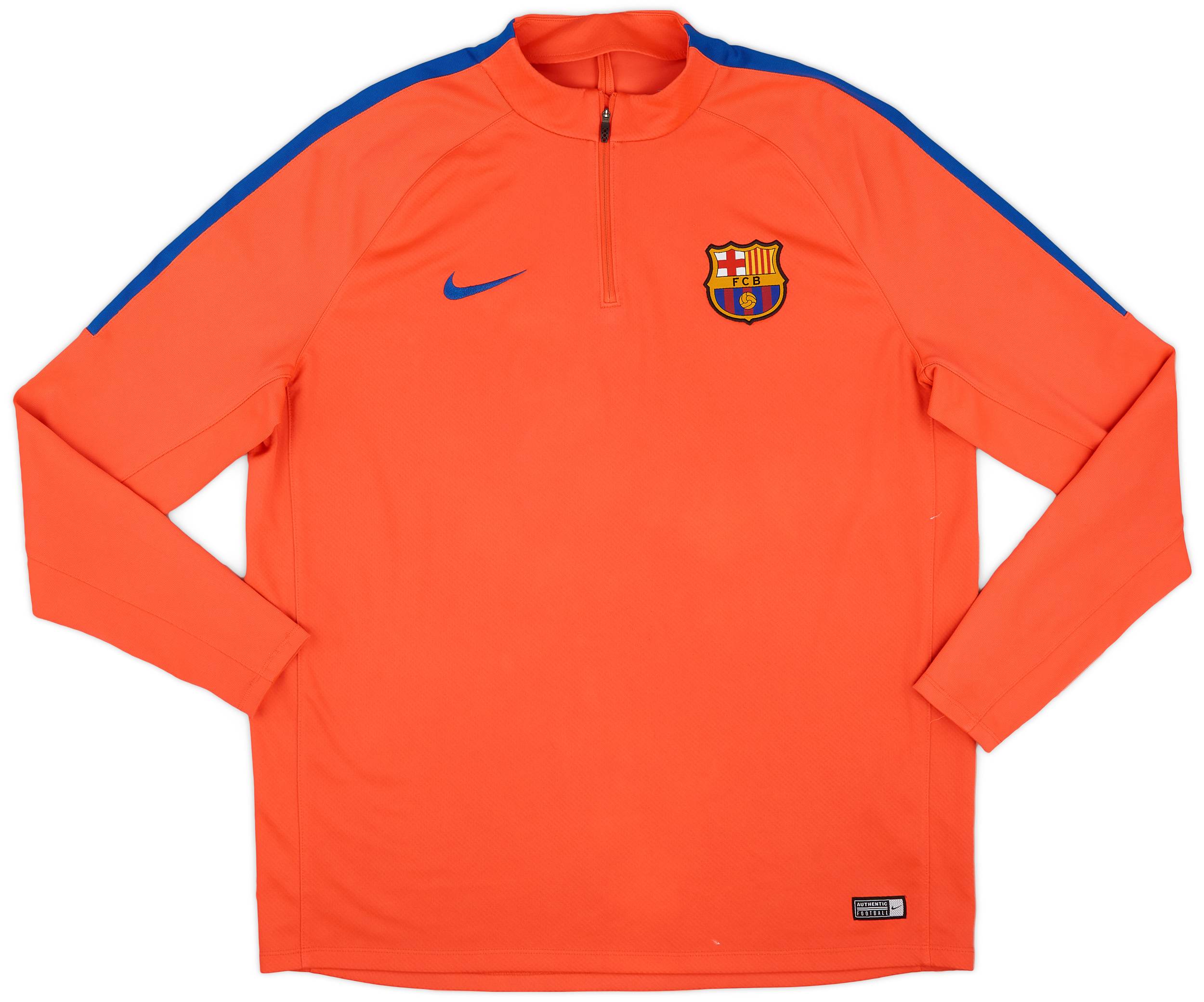 2016-17 Barcelona Nike 1/4 Zip Drill Top - 9/10 - (XXL)