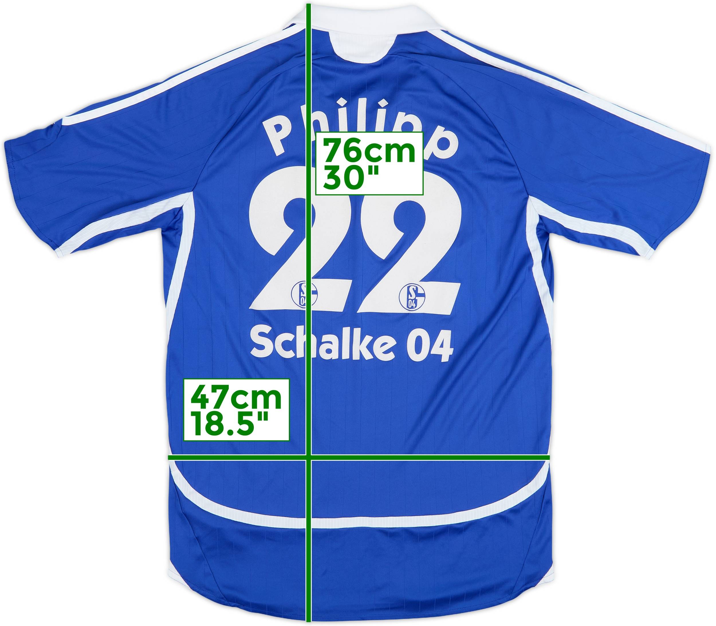 2006-07 Schalke Home Shirt Philipp #22 - 8/10 - (M)