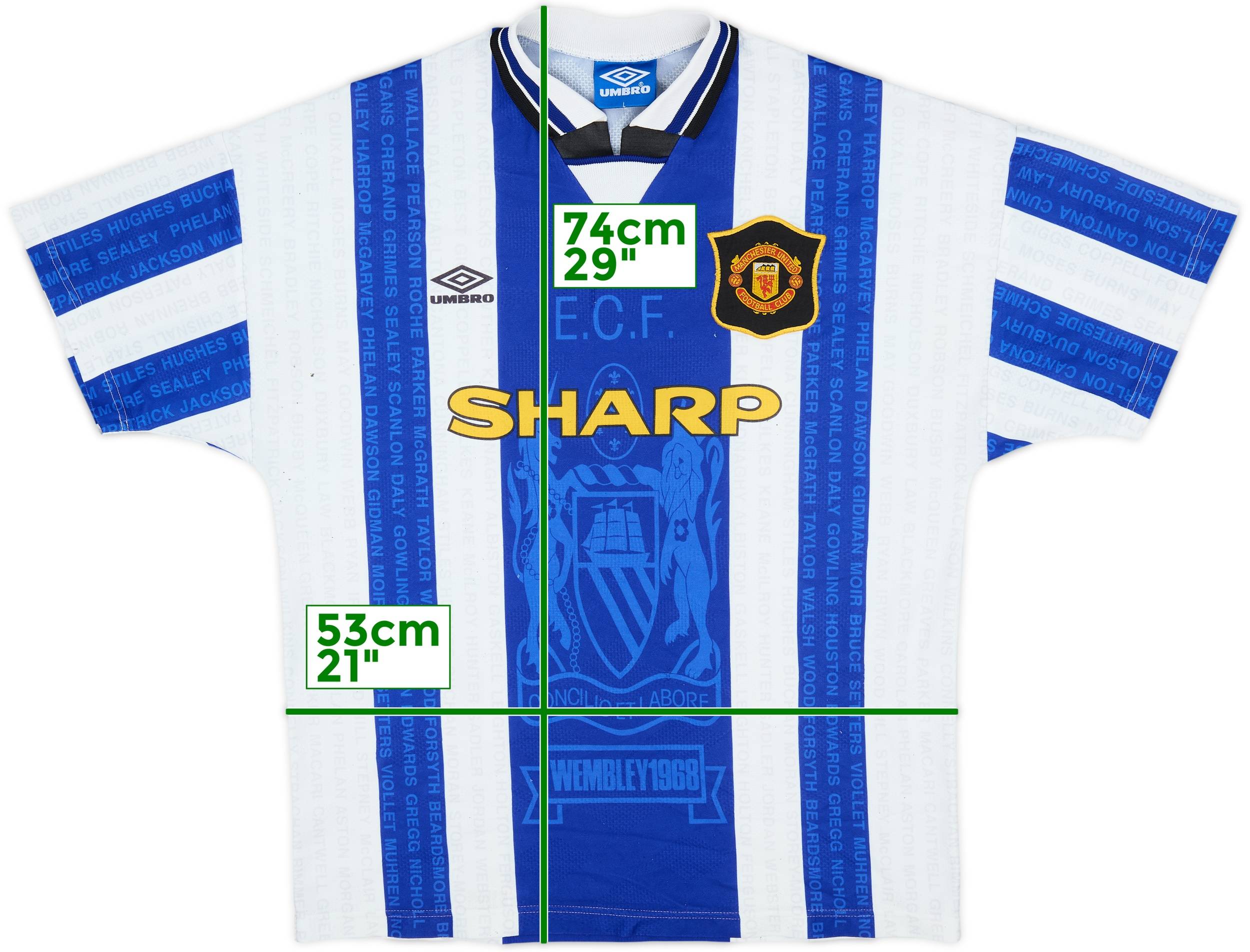 94/96マンチェスターユナイテッド 3rd ユニフォーム 1994-96 Manchester United Third Shirt - 5/10 - (L)