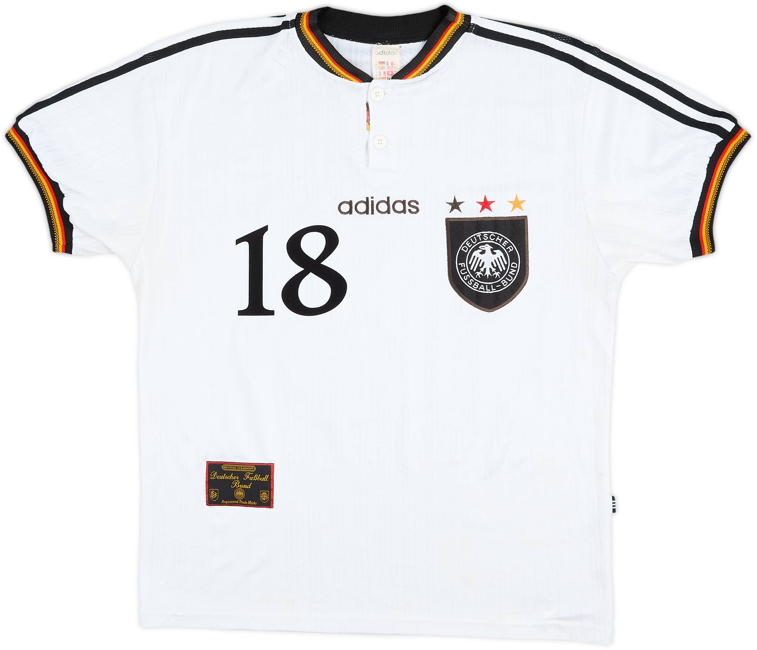 1996-98 Germany Home Shirt Klinsmann #18 - 6/10 - (M)