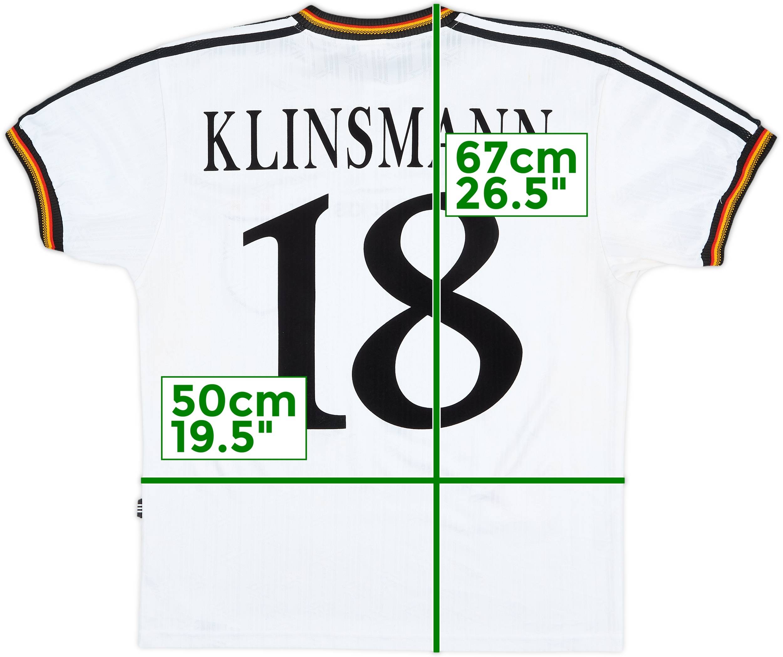 1996-98 Germany Home Shirt Klinsmann #18 - 6/10 - (M)