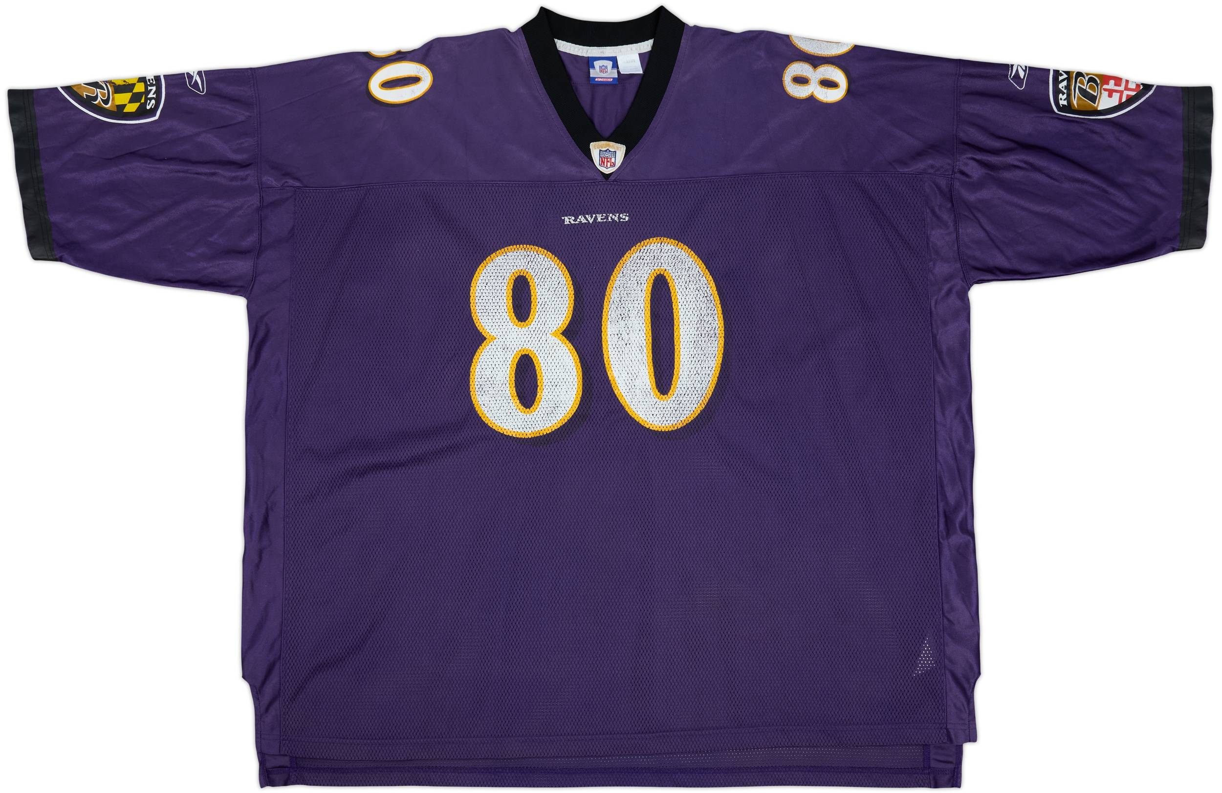2002 Balitmore Ravens Stokley #80 Reebok On Field Home Jersey - 4