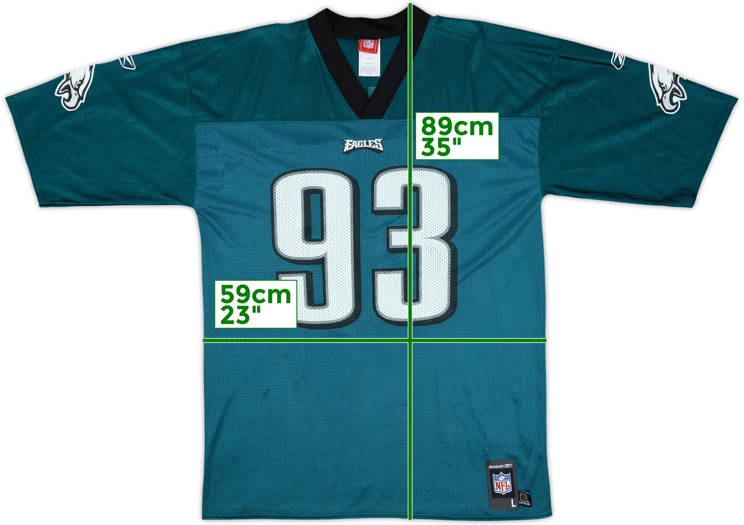 2005-06 Philadelphia Eagles Kearse #93 Reebok Replica Home Jersey