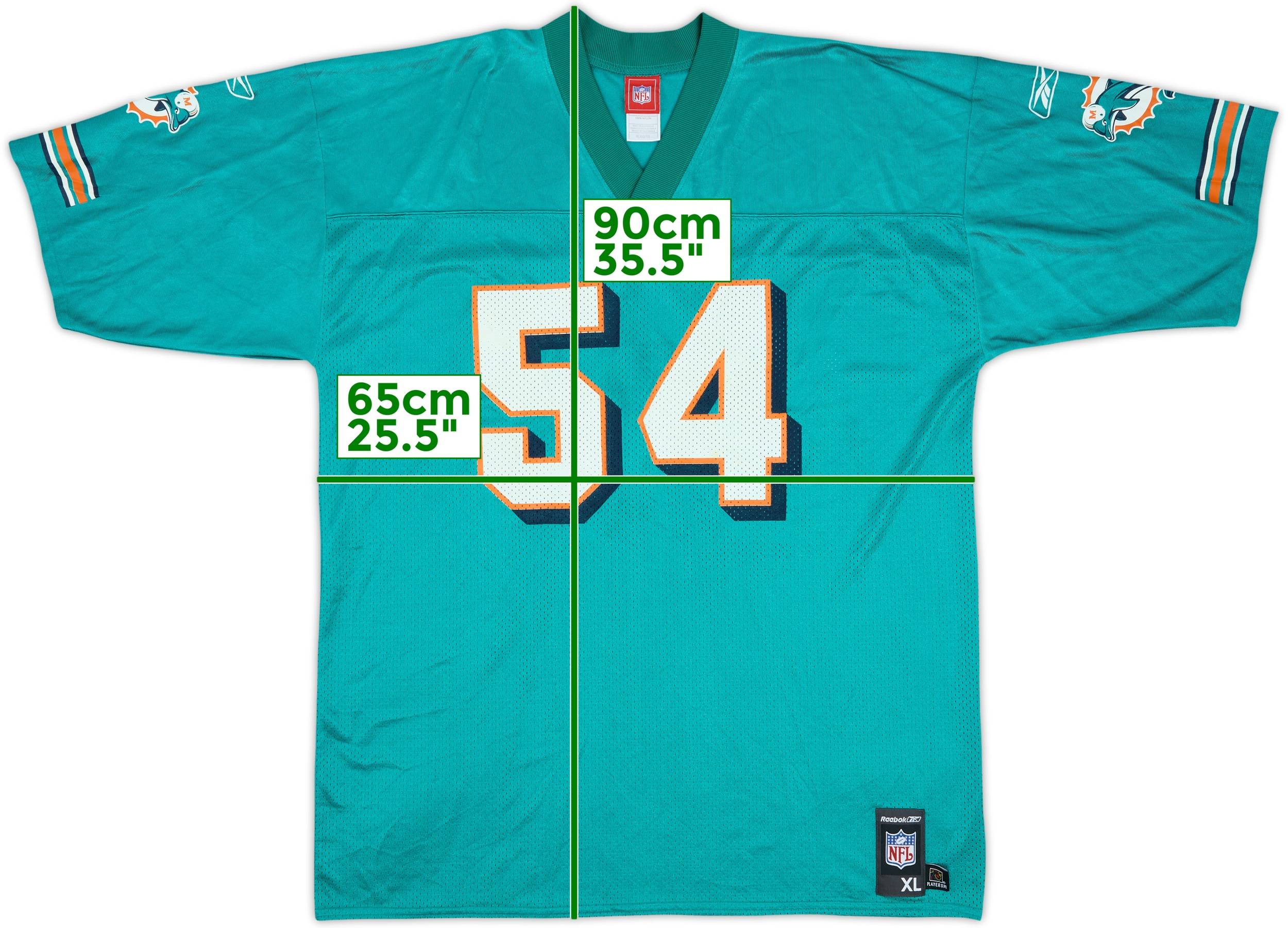 2005-06 Miami Dolphins Thomas #54 Reebok Replica Home Jersey - 8