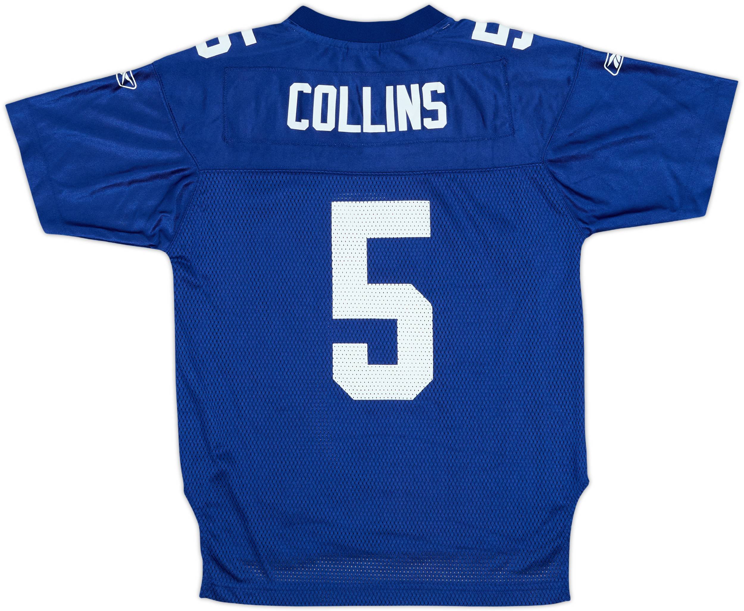 2003 New York Giants Collins #5 Reebok On Field Home Jersey - 8/10