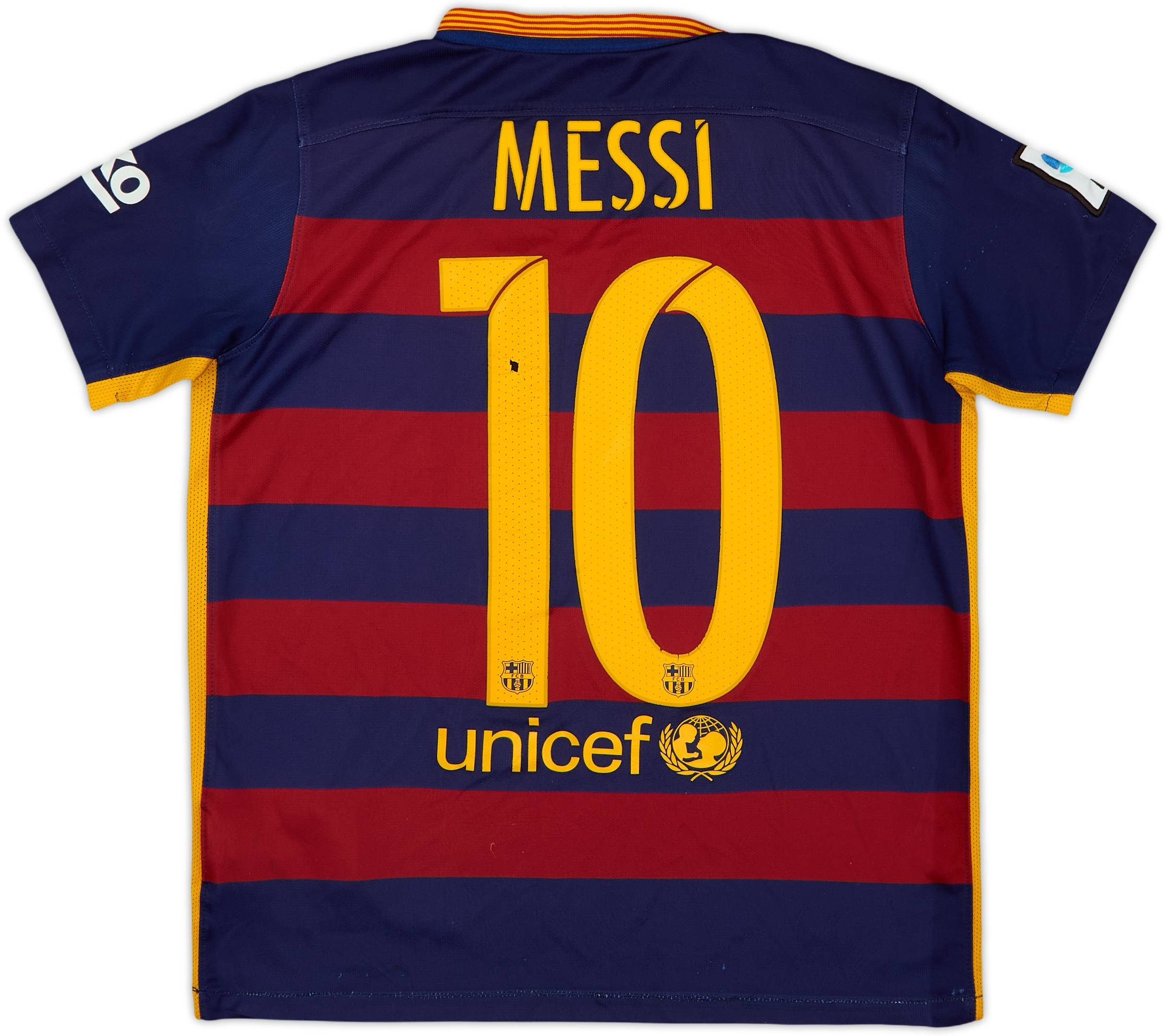 2015 FCバルセロナ ホーム　No.10 MESSI 2015-16 Barcelona Home Shirt Messi #10 - 5/10 - (M.Boys)