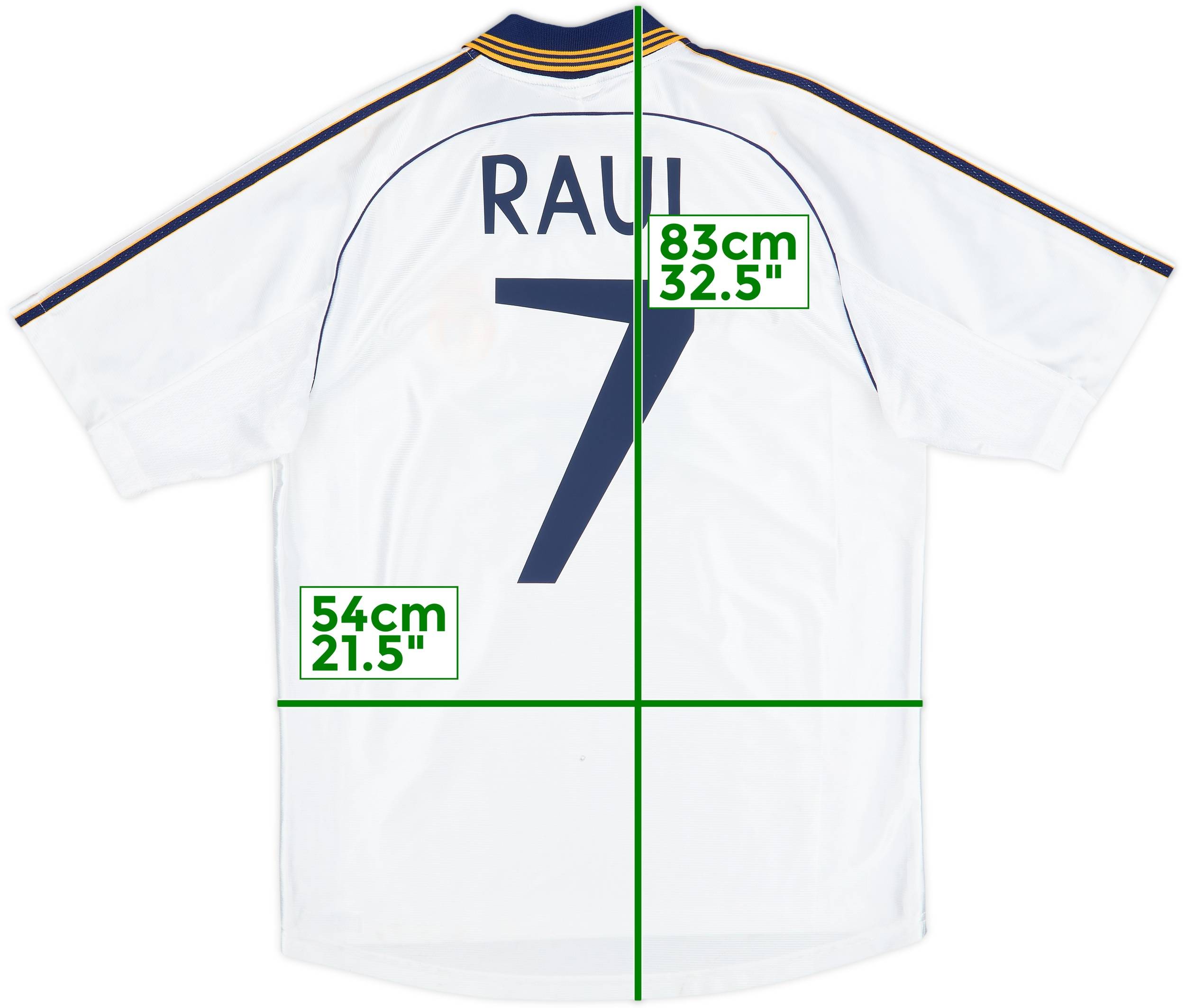アディダス 00s real madrid #7 raul M home 1998/00 RAUL #7 Real Madrid Vintage adidas Home Football