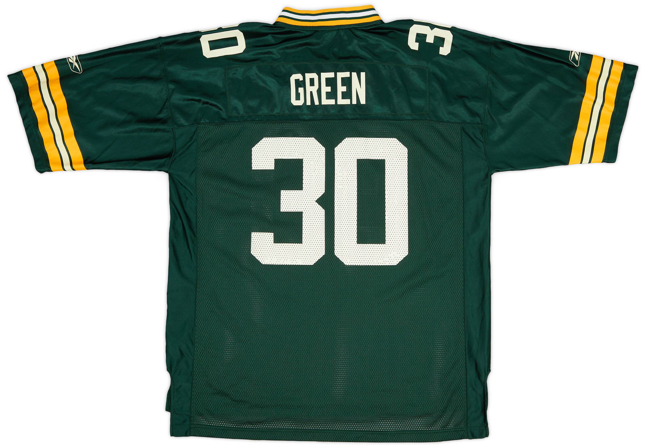 2002-04 Green Bay Packers Green #30 Reebok On Field Home Jersey