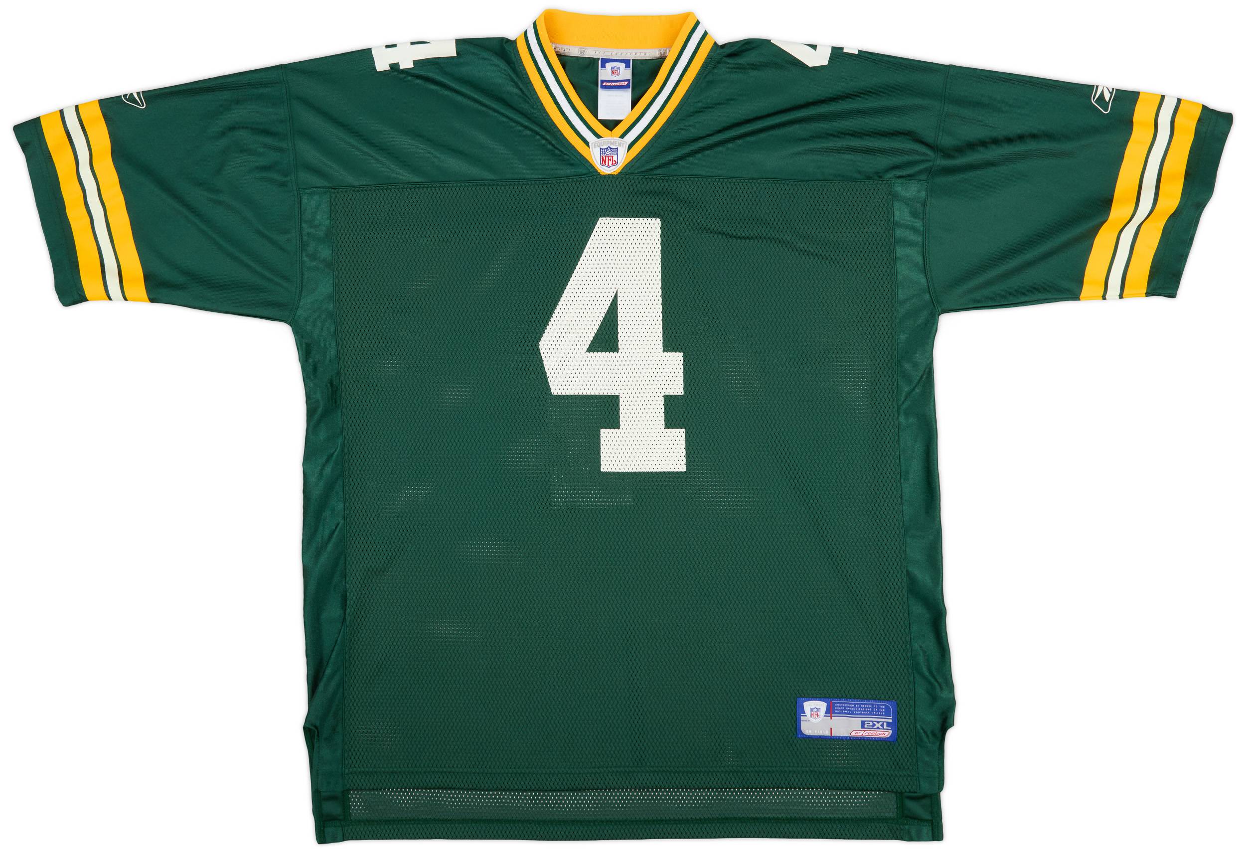2002-04 Green Bay Packers Favre #4 Reebok On Field Home Jersey (Excellent) XXL