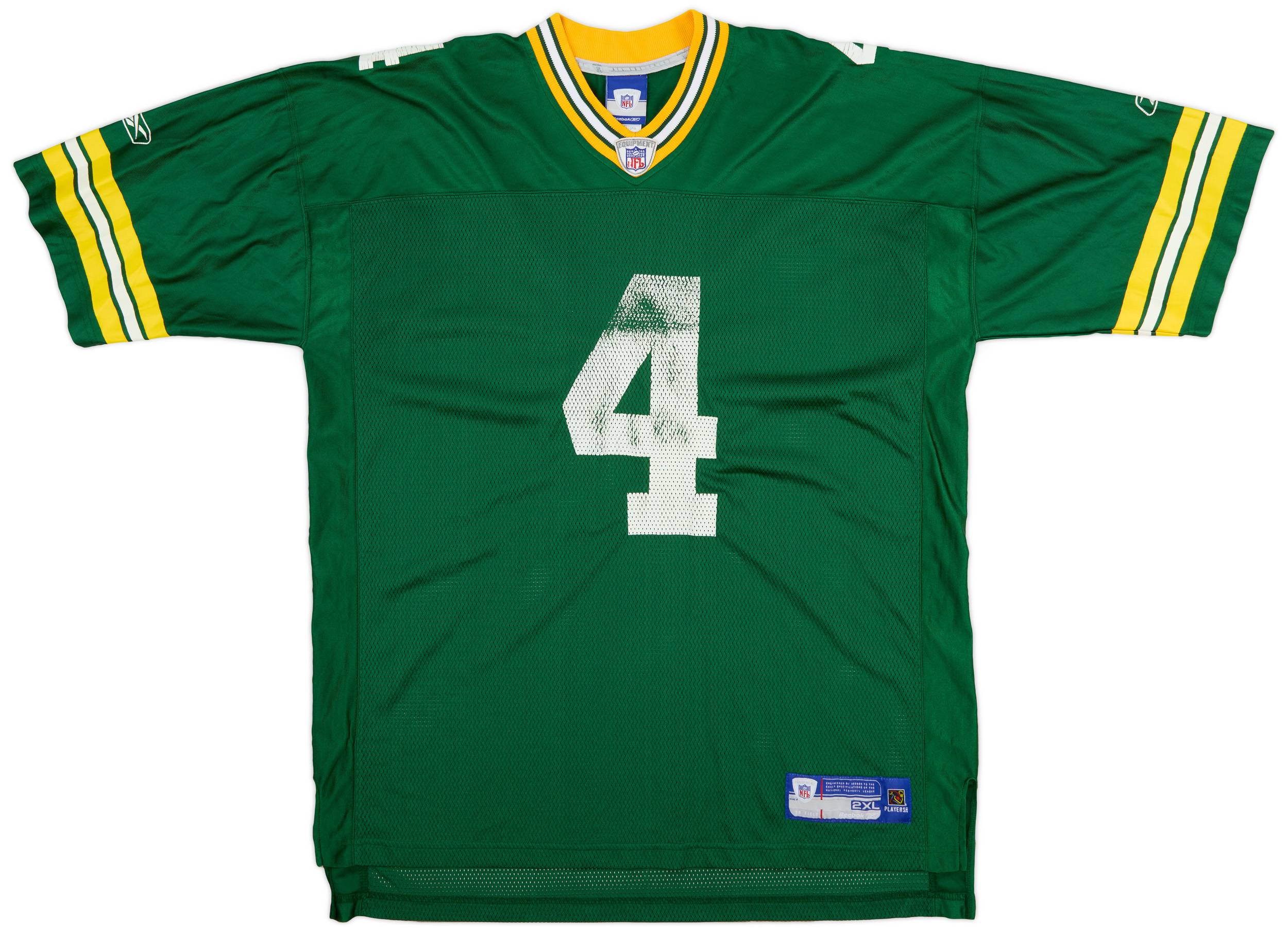 2005-06 Green Bay Packers Favre #4 Reebok On Field Home Jersey (Good) XXL
