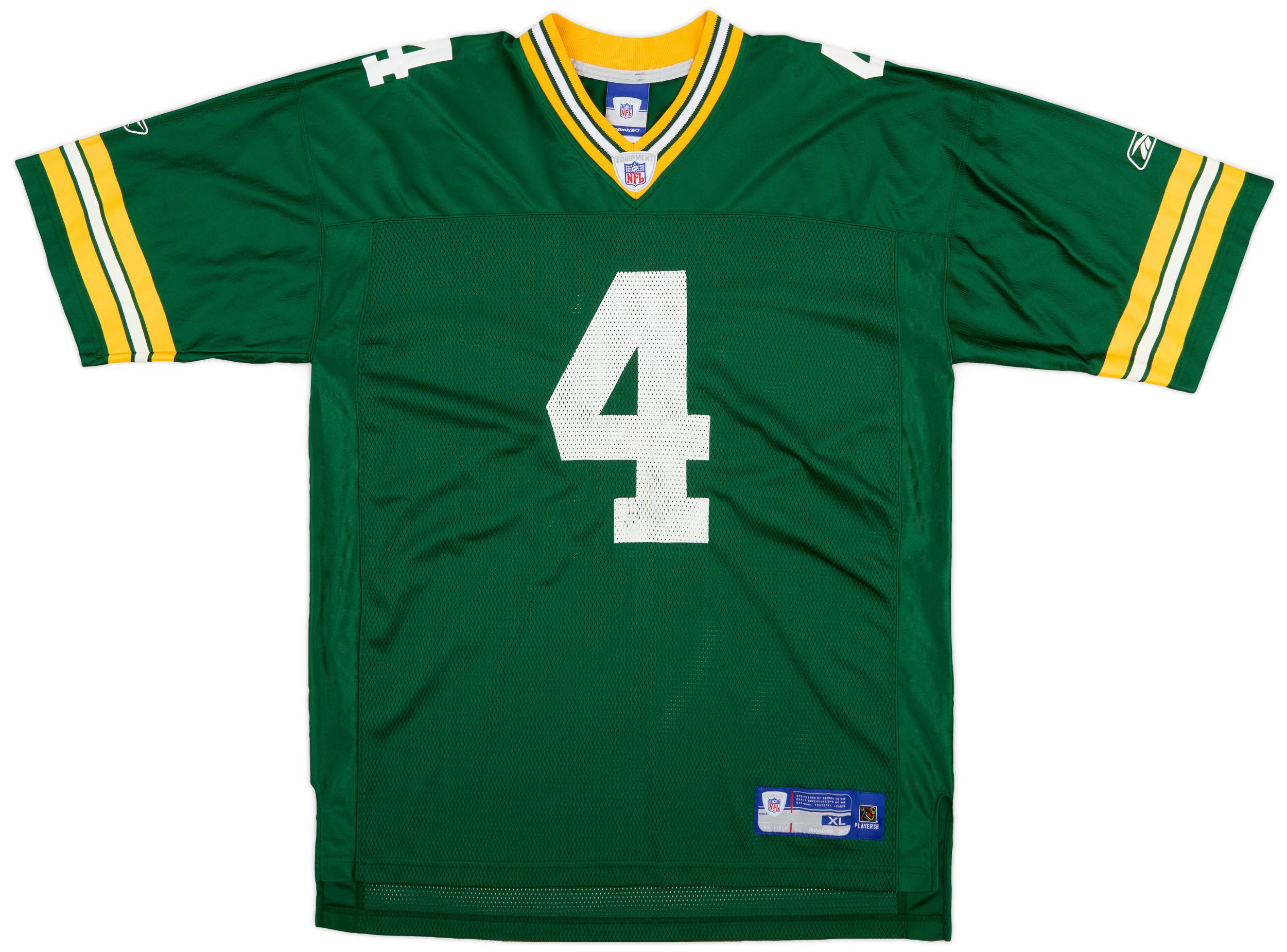 2005-06 Green Bay Packers Favre #4 Reebok On Field Home Jersey (Good) XL