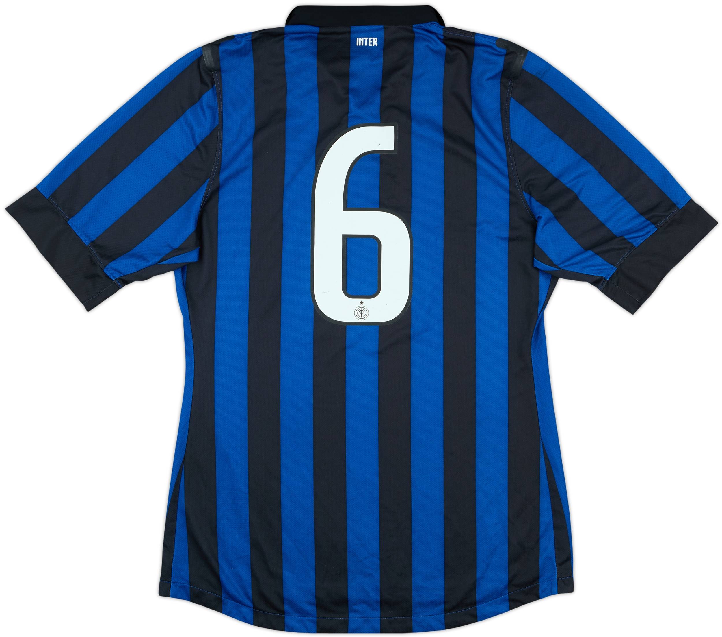 2011-12 Inter Milan Match Issue Home Shirt #6