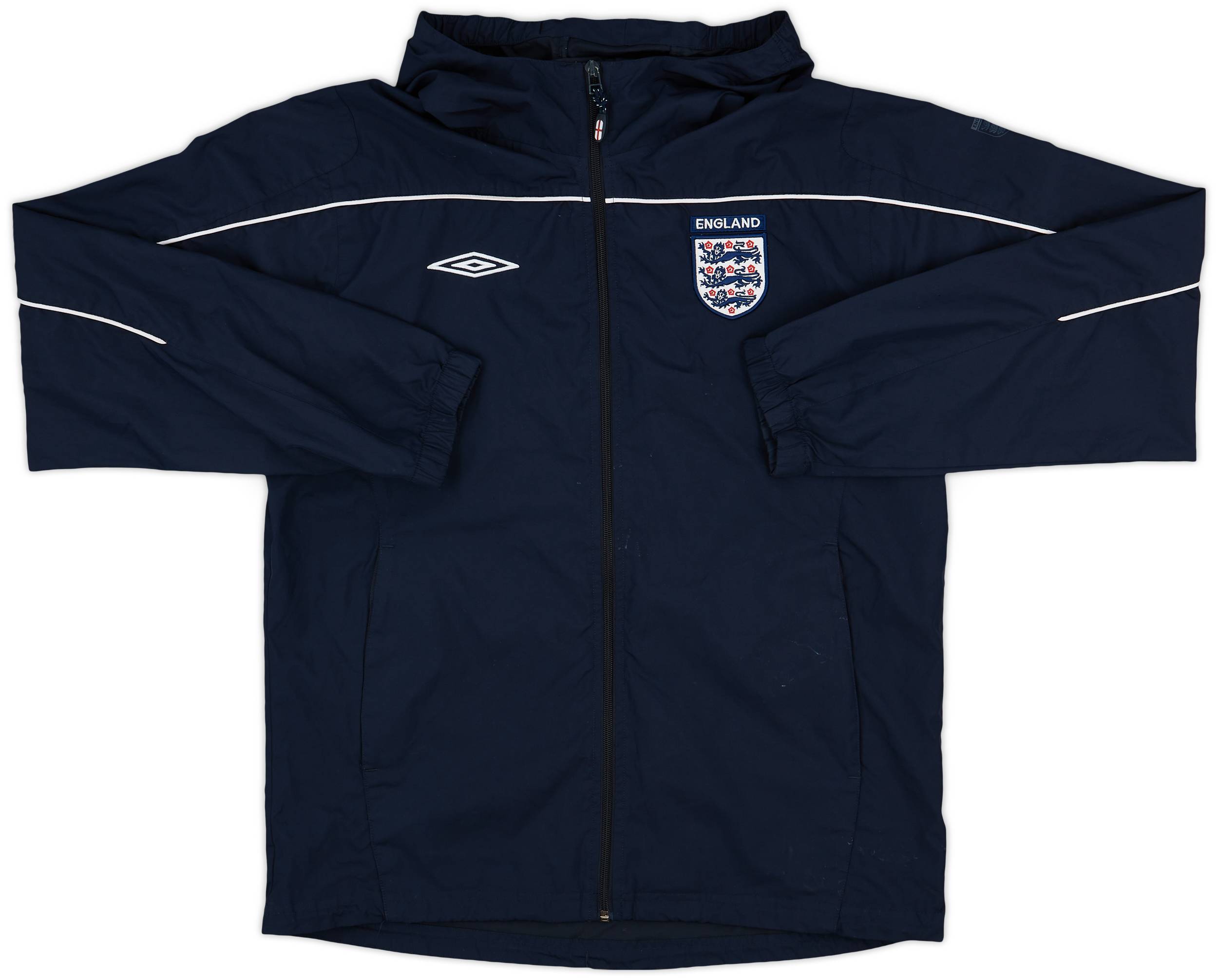 2008-09 England Umbro Hooded Track Jacket - 9/10 - (M) 2008-09 England Umbro Hooded Track Jacket - 9/10 - (M)