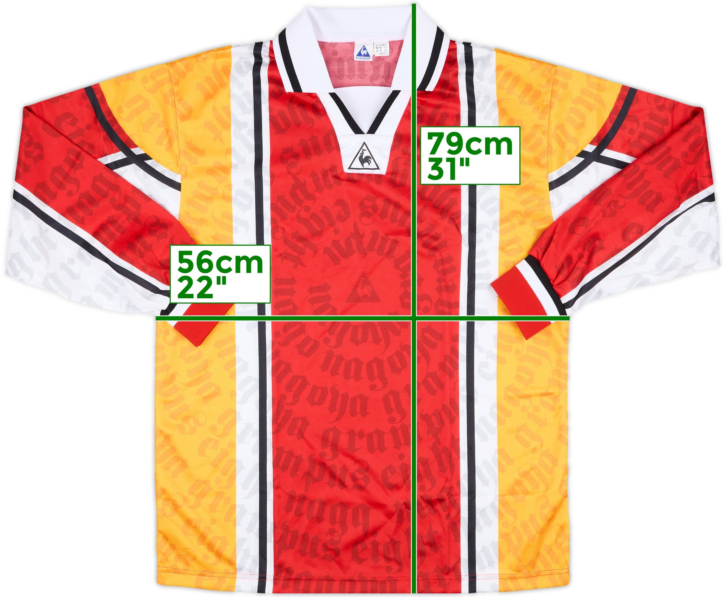 1998 Nagoya Grampus Eight Le Coq Sportif Training L/S Shirt - 9/10
