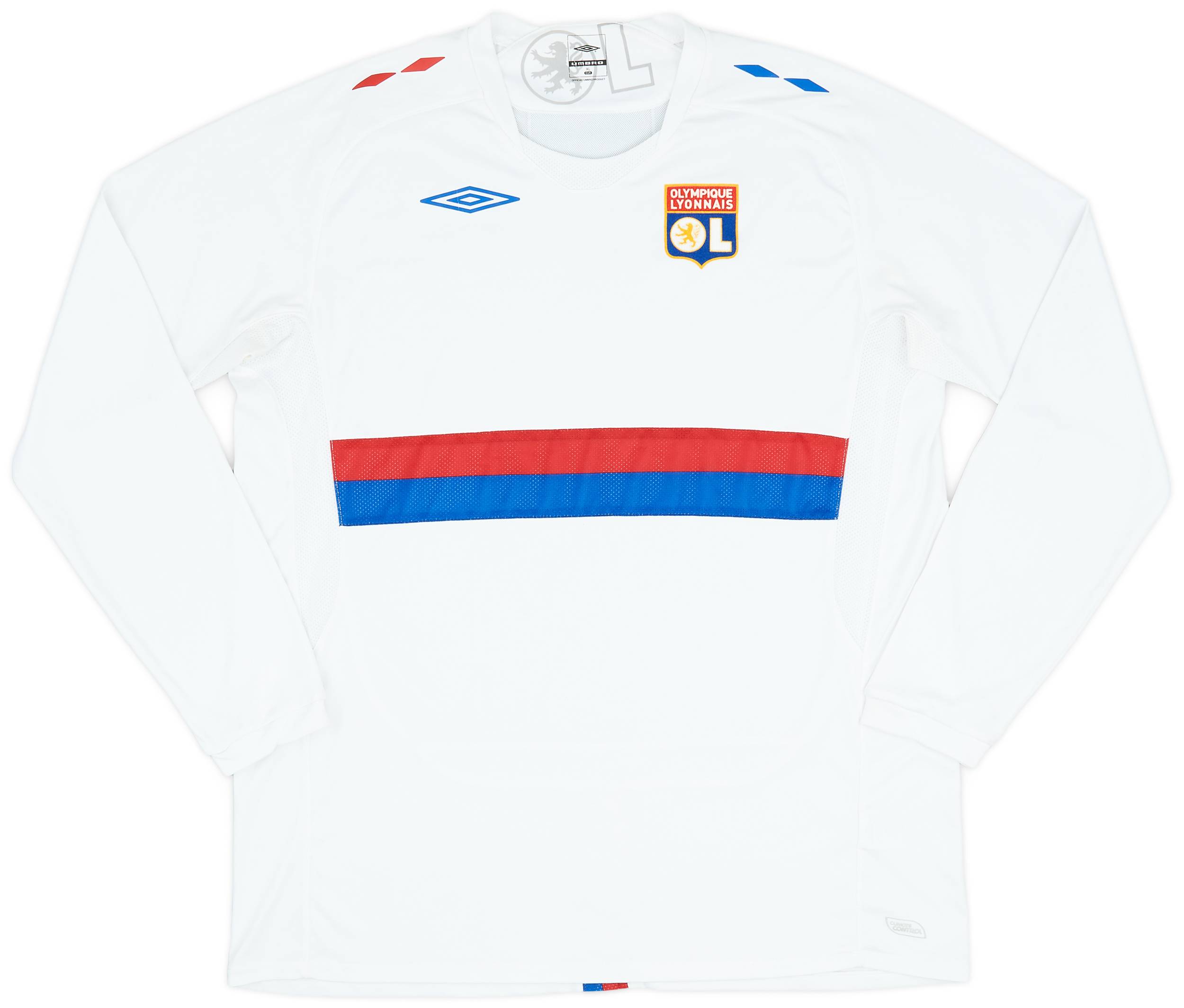 2009-10 Lyon Home L/S Shirt - 8/10 - (XL)