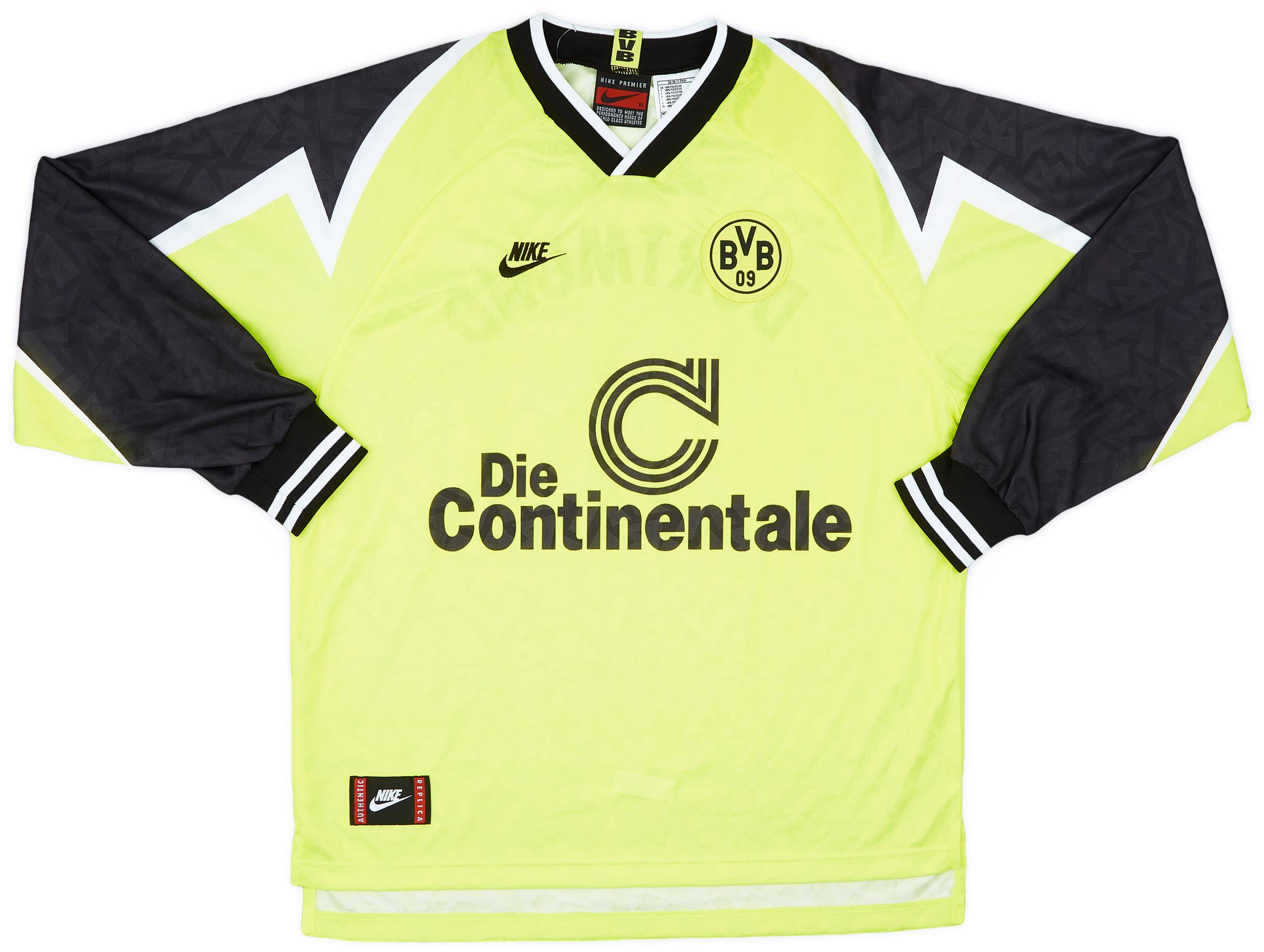 BORUSSIA DORTMUND 1995 1996 HOME FOOTBALL SHIRT SOCCER JERSEY NIKE LONG  SLEEVE s