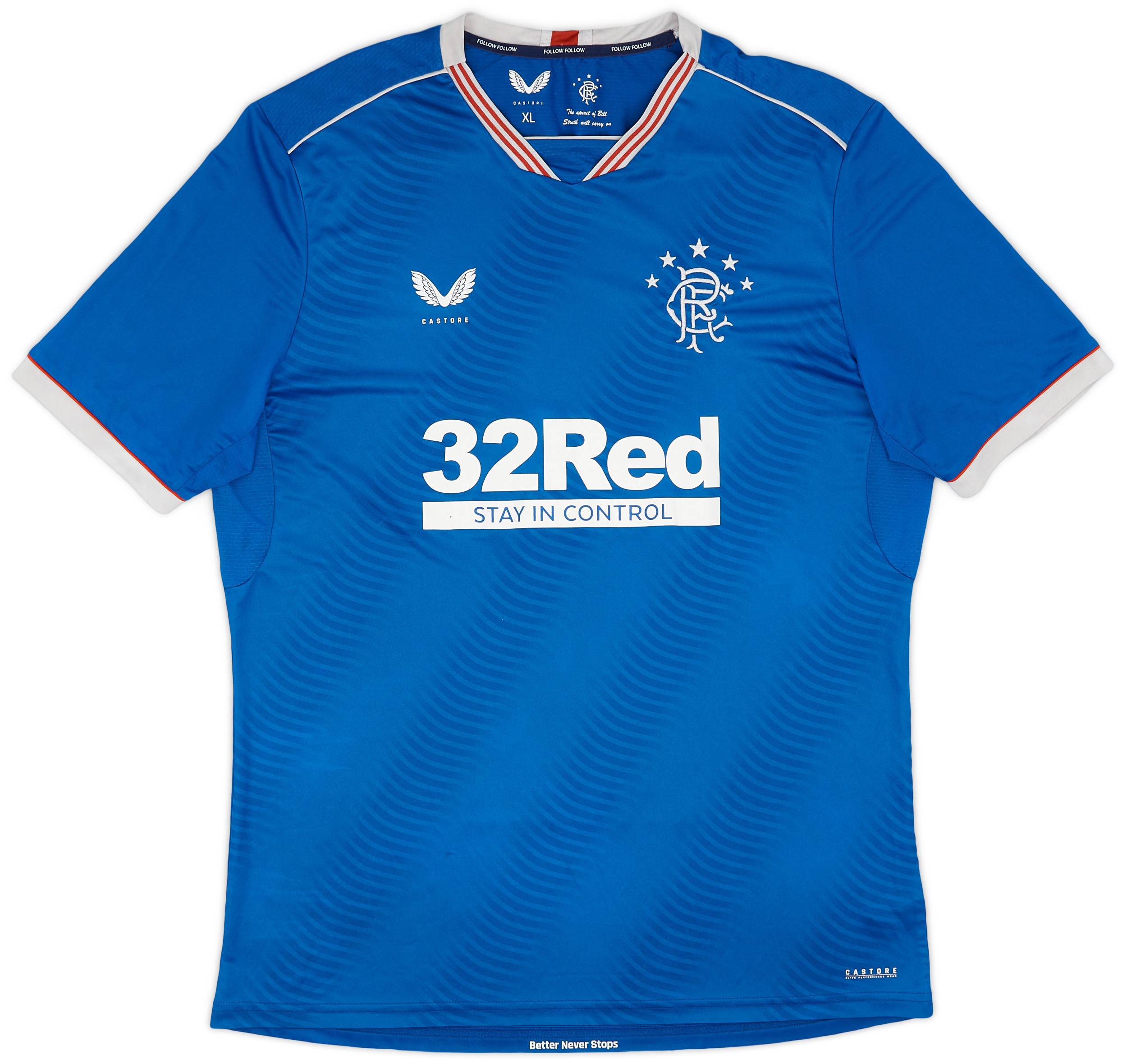 2020 21 Rangers Home Shirt 7 10 XL