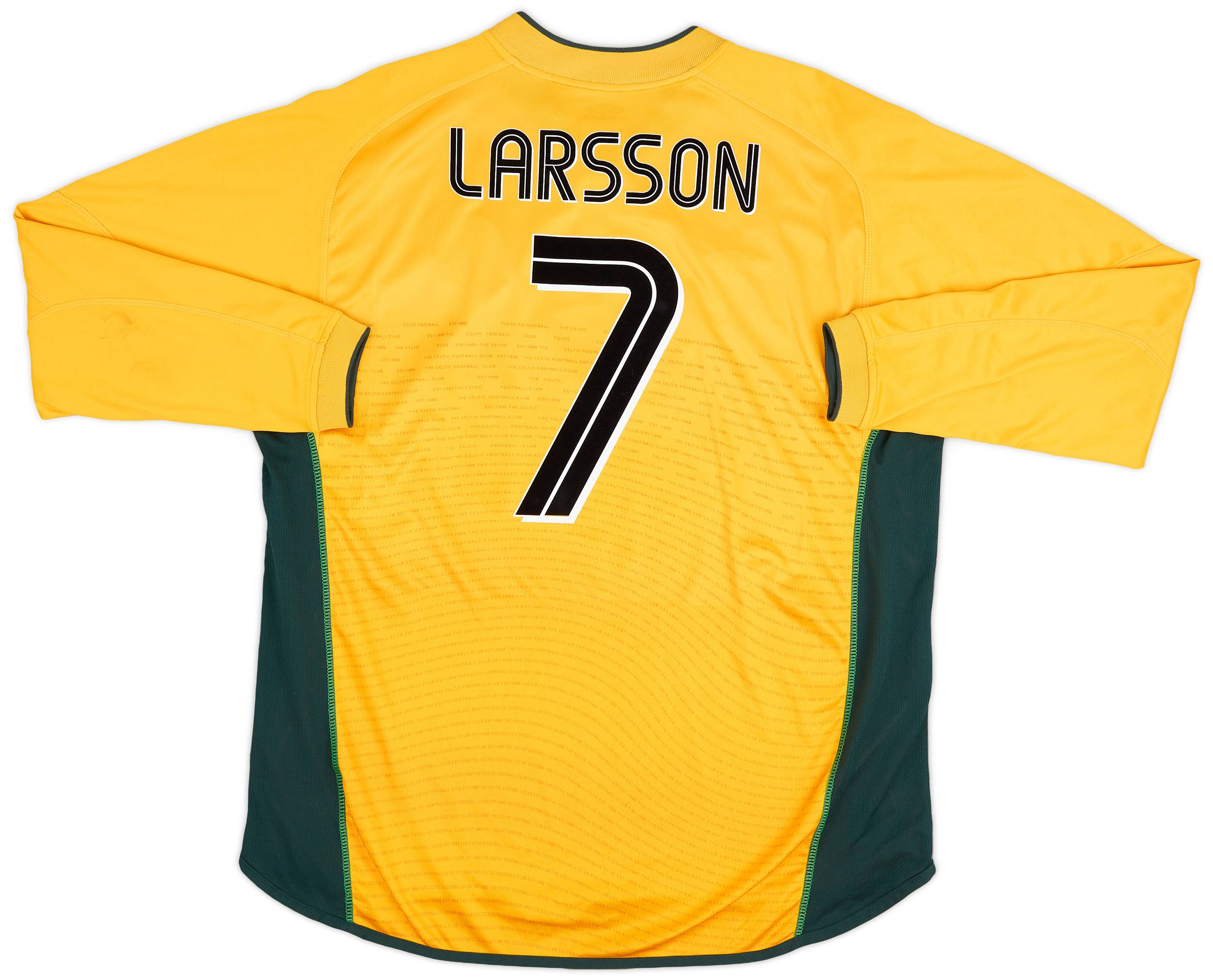 2002-03 Celtic Away L/S Shirt Larsson #7 - 7/10 - (XXL)