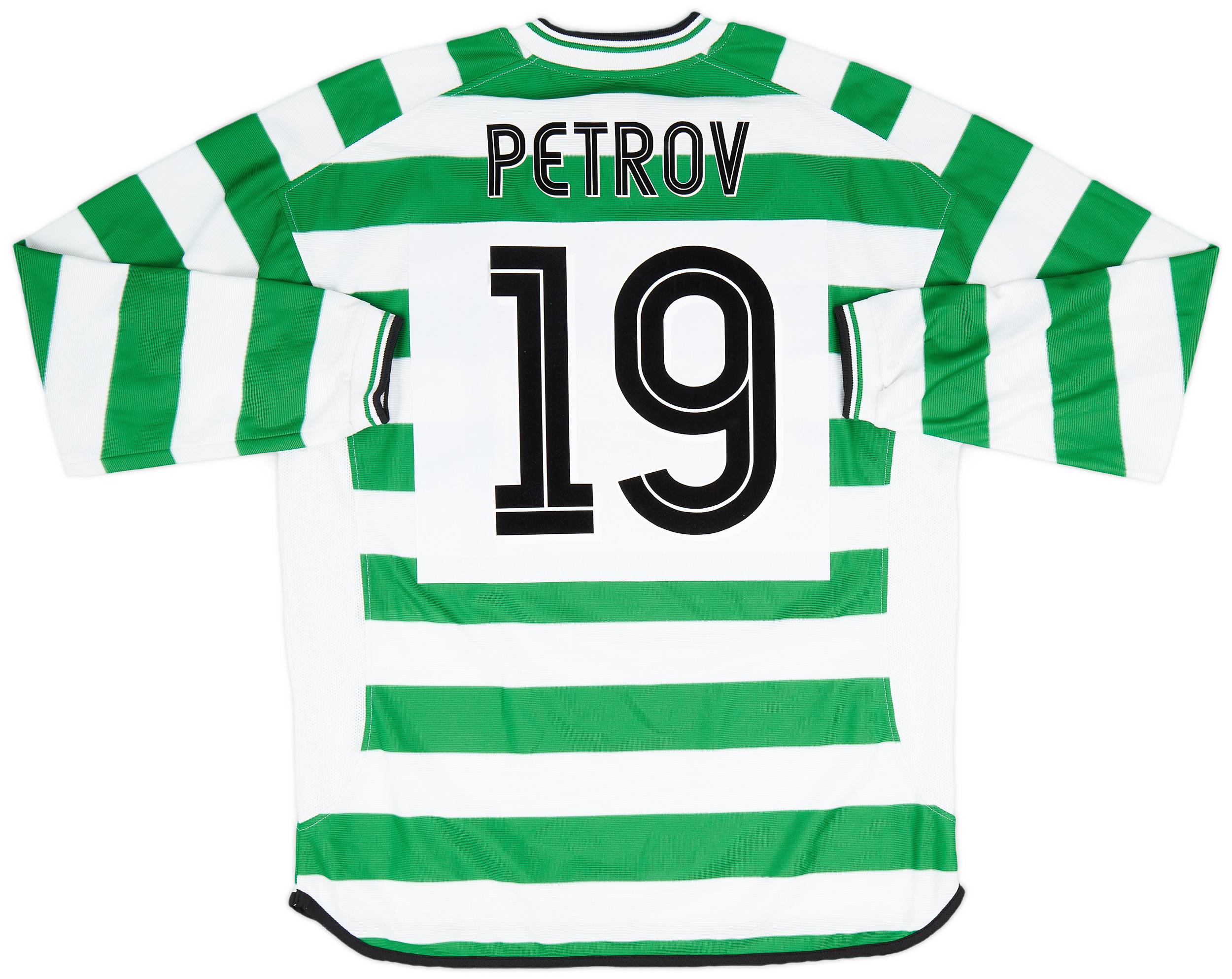 2001-03 Celtic Home L/S Shirt Petrov #19 - 10/10 - (XL)