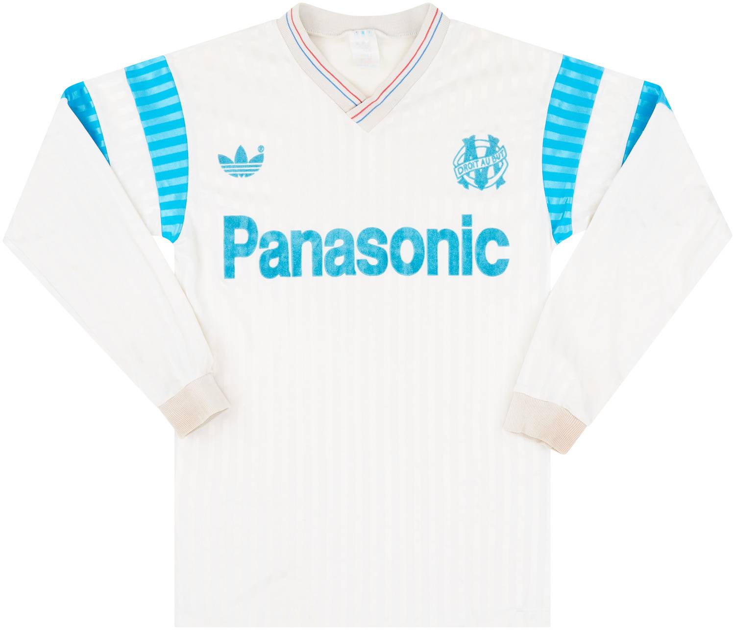 1990-91 Olympique Marseille Home L/S Shirt - 8/10 - (S)