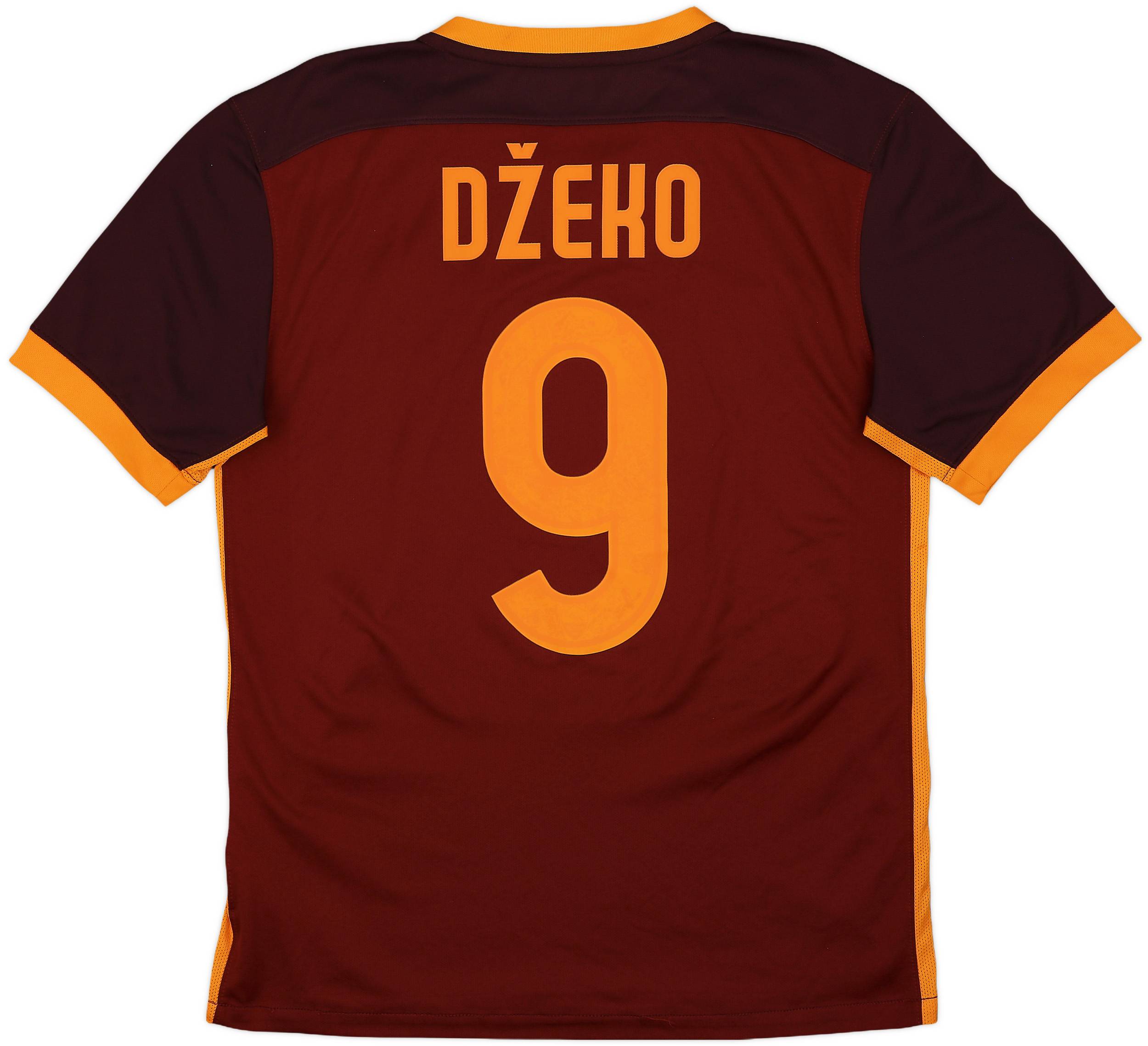 2015-16 Roma Home Shirt Dzeko #9 - 7/10 - (M)