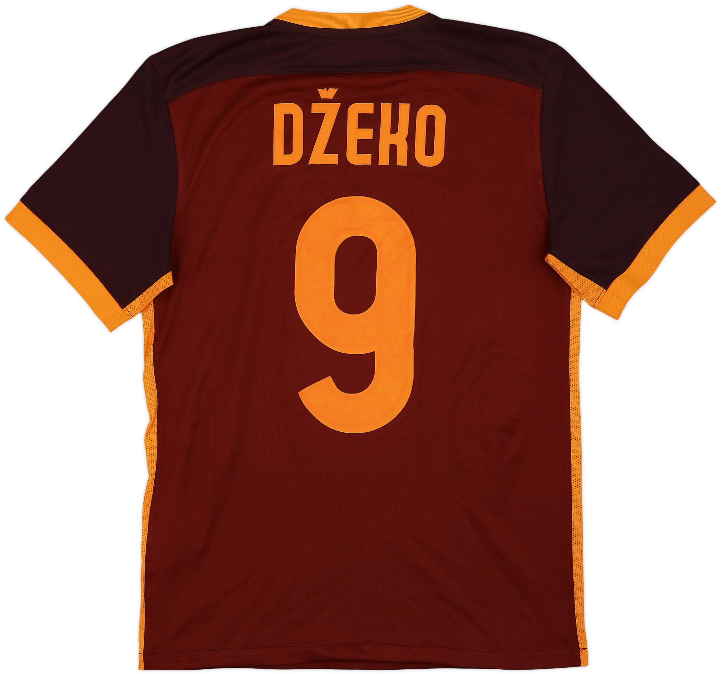 2015-16 Roma Home Shirt Dzeko #9 - 6/10 - (S)