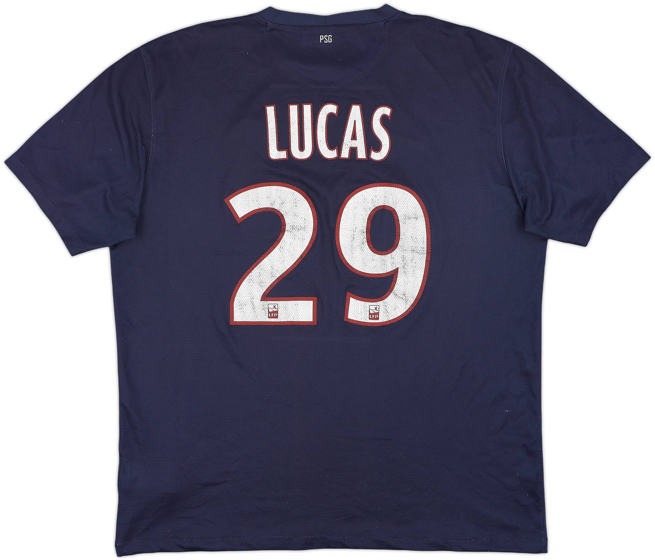 2012-13 Paris Saint-Germain Home Shirt Lucas #29 - 5/10 - (L)