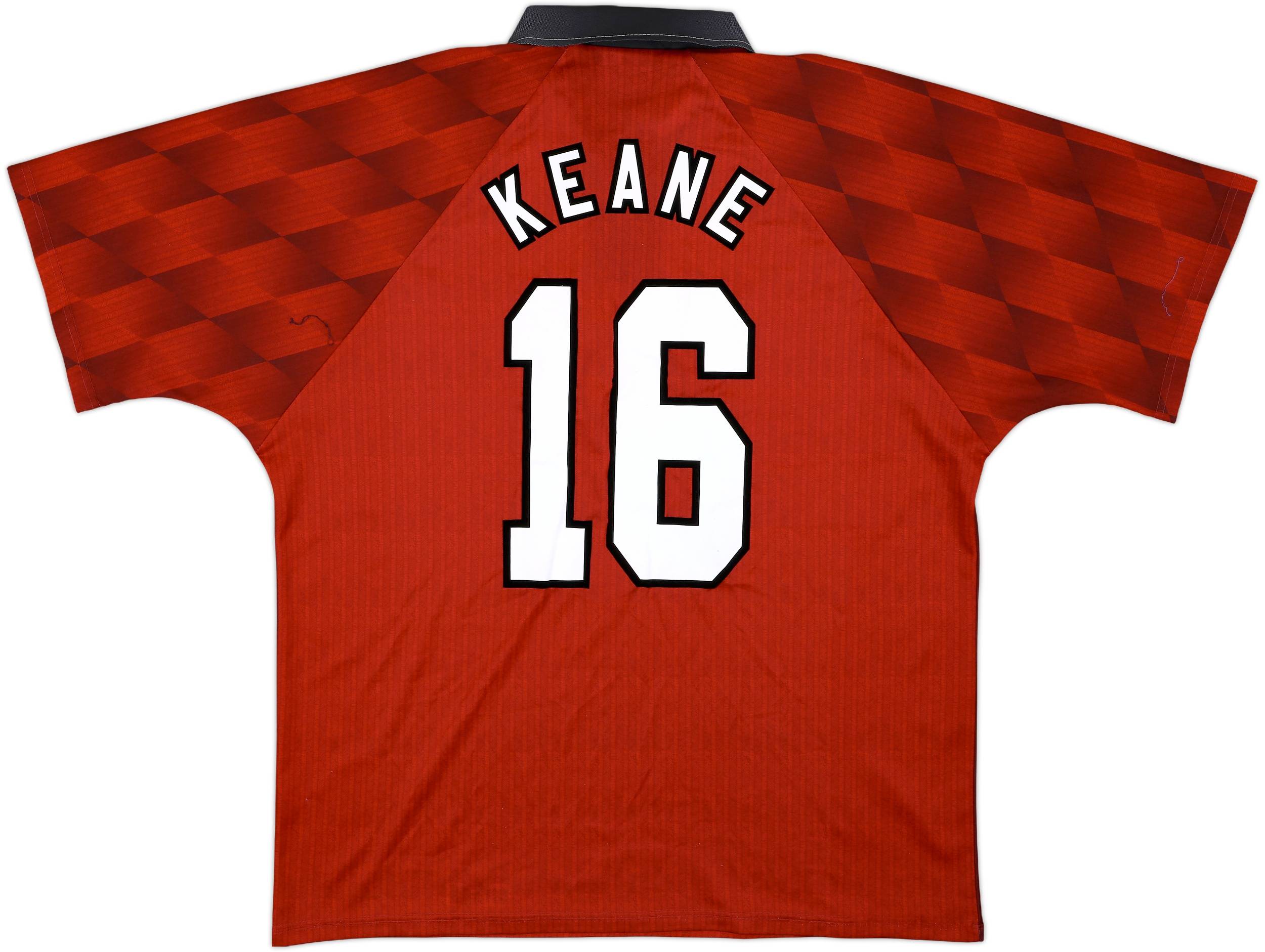 1996-98 Manchester United Home Shirt Keane #16 - 7/10 - (XL)