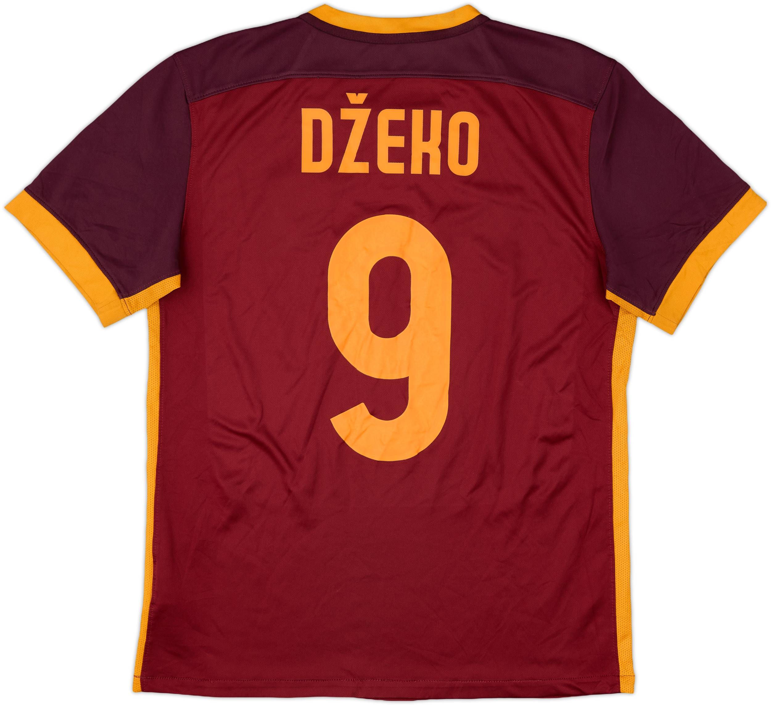 2015-16 Roma Home Shirt Dzeko #9 - 7/10 - (M)