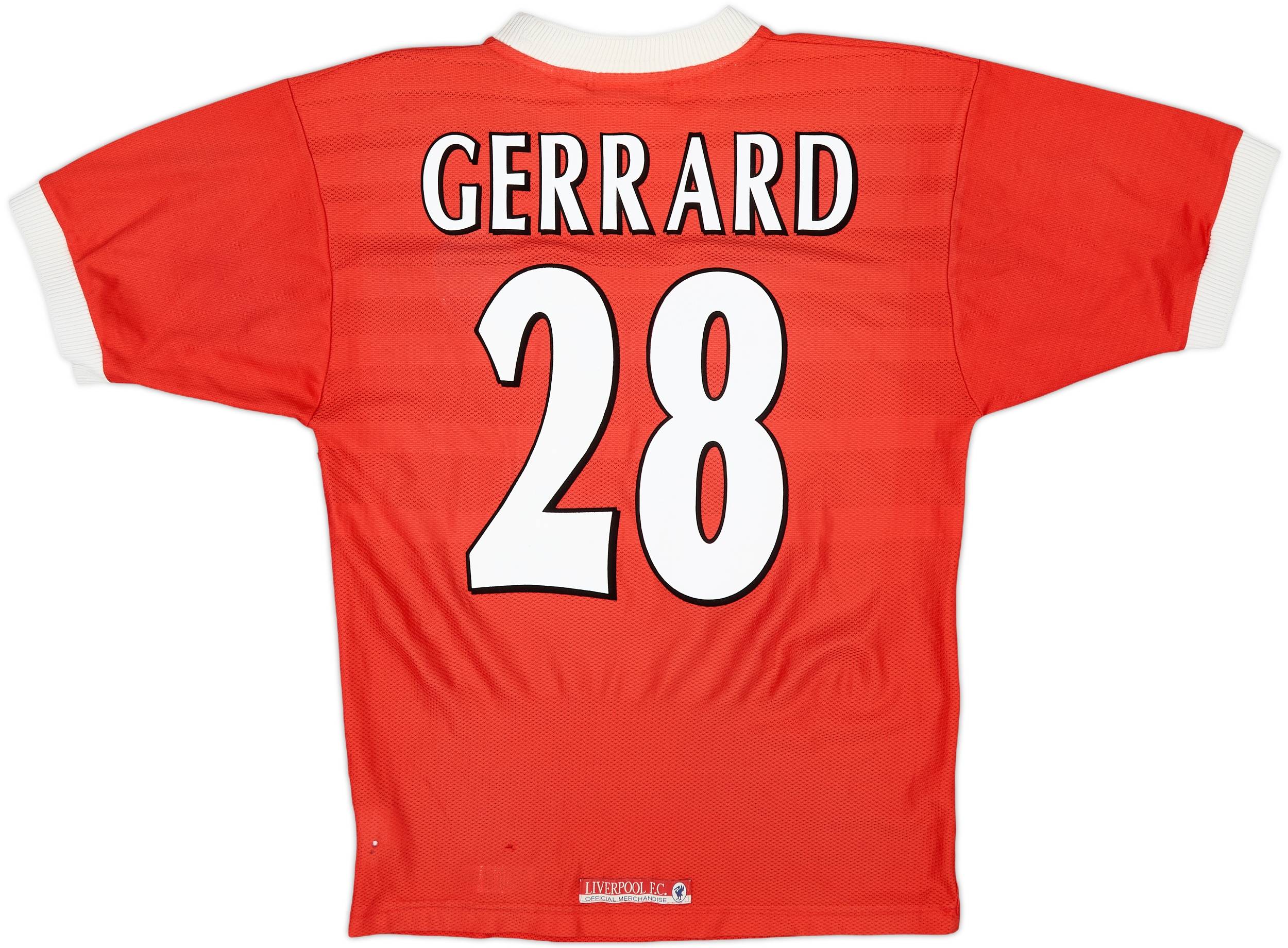 1998-00 Liverpool Home Shirt Gerrard #28 - 5/10 - (S)