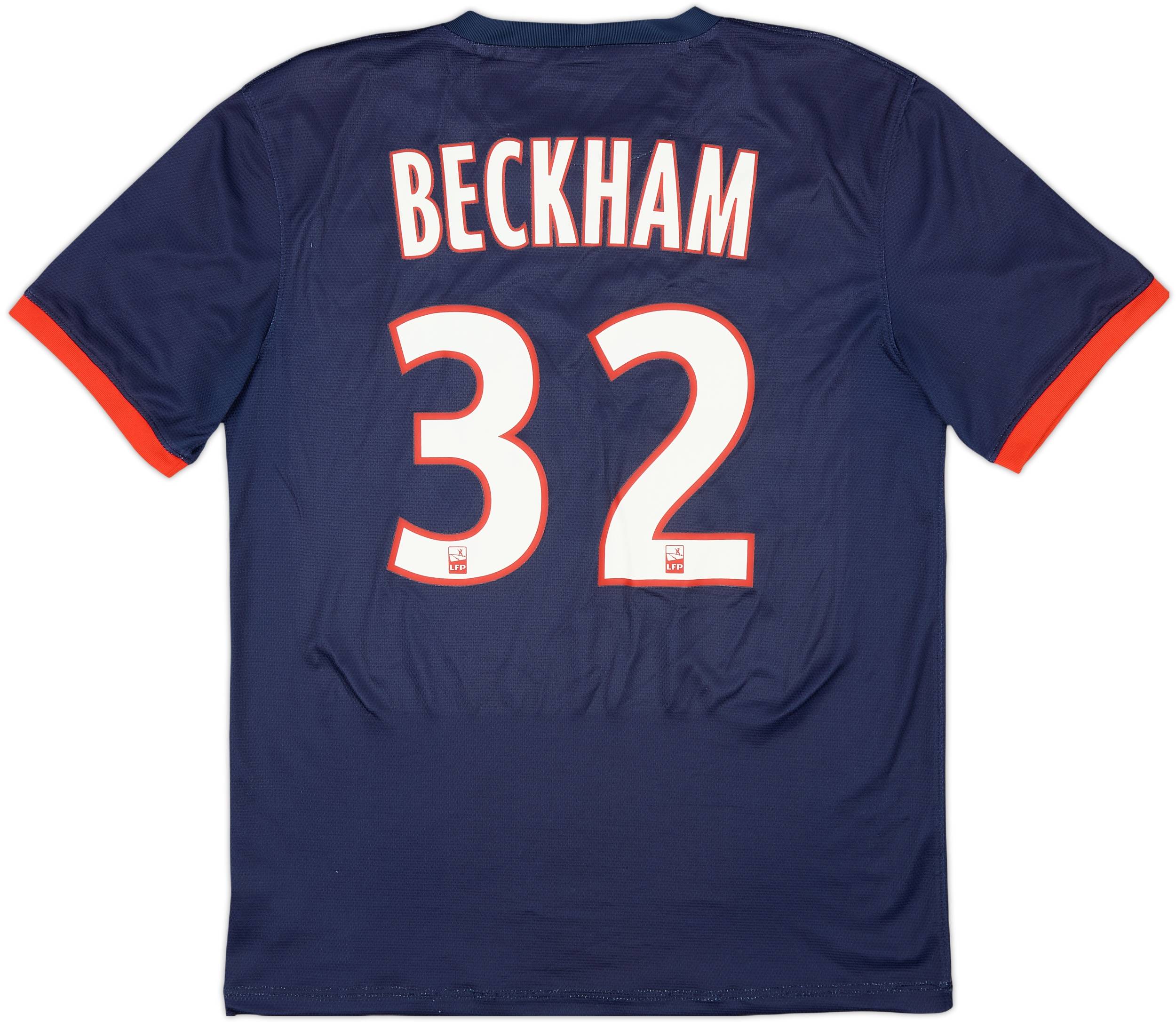 2013-14 Paris Saint-Germain Home Shirt Beckham #32 - 7/10 - (M)
