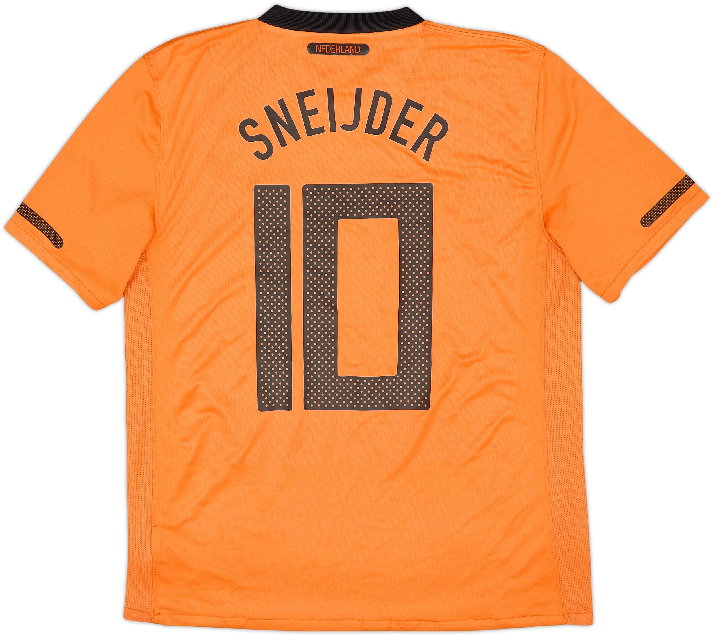 2010 スナイデル SNEIJDER オランダ代表 ユニフォーム ゲームシャツ 2010-11 Netherlands Home Shirt Sneijder #10 - 7/10 - (M)