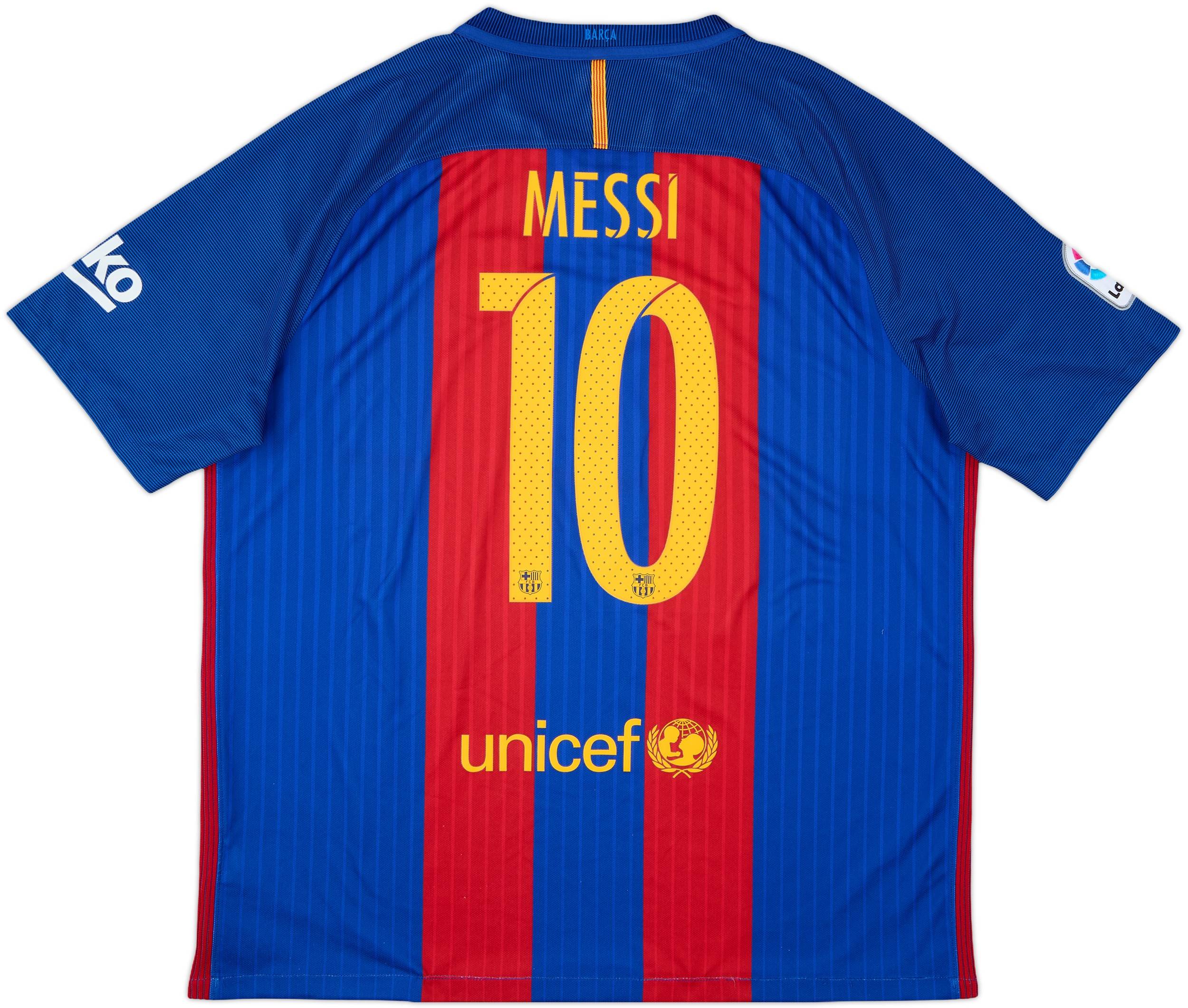 2016-17 Barcelona Home Shirt Messi #10 - 7/10 - (XL)