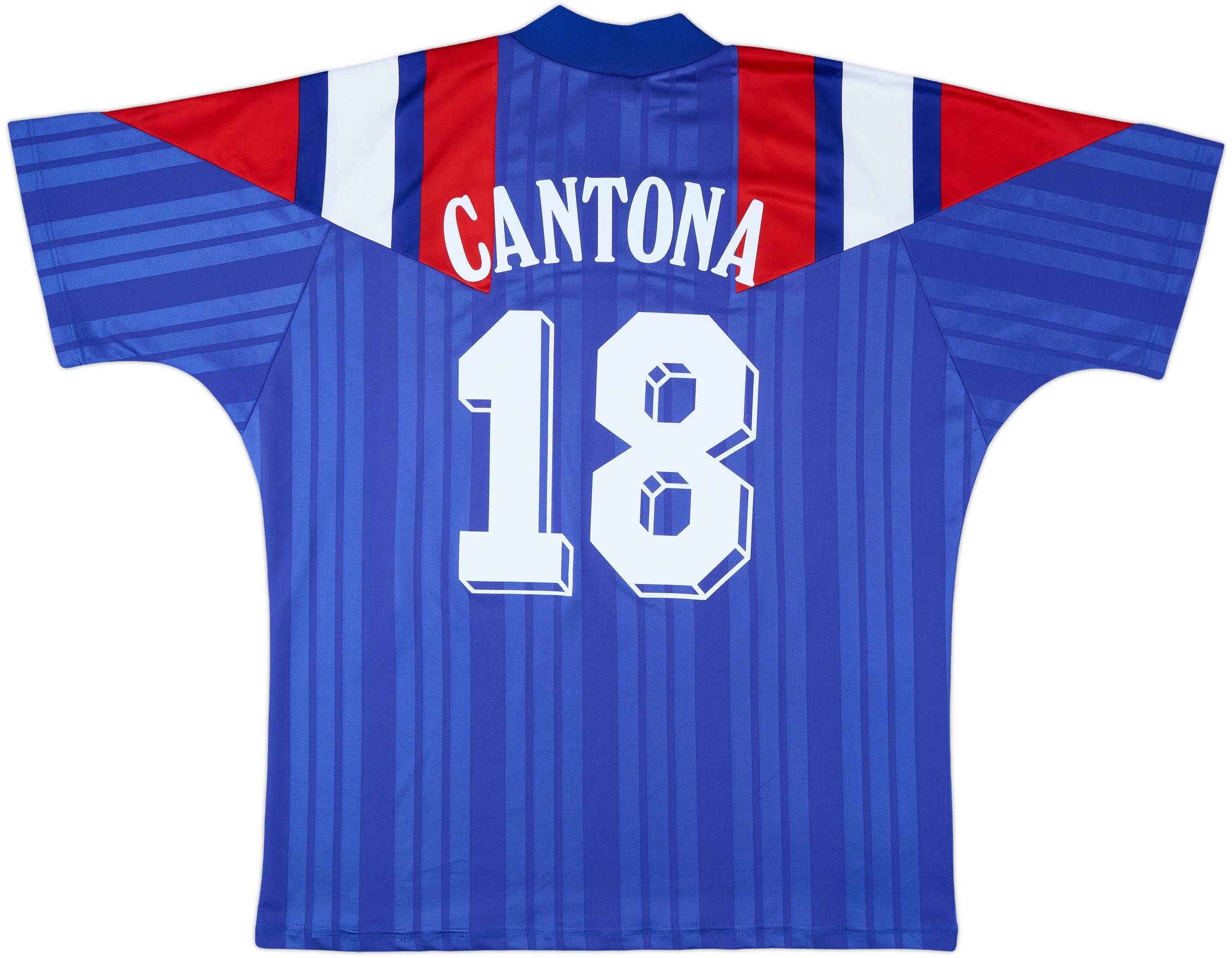 1992-94 France Home Shirt Cantona #18 - 7/10 - (XL)