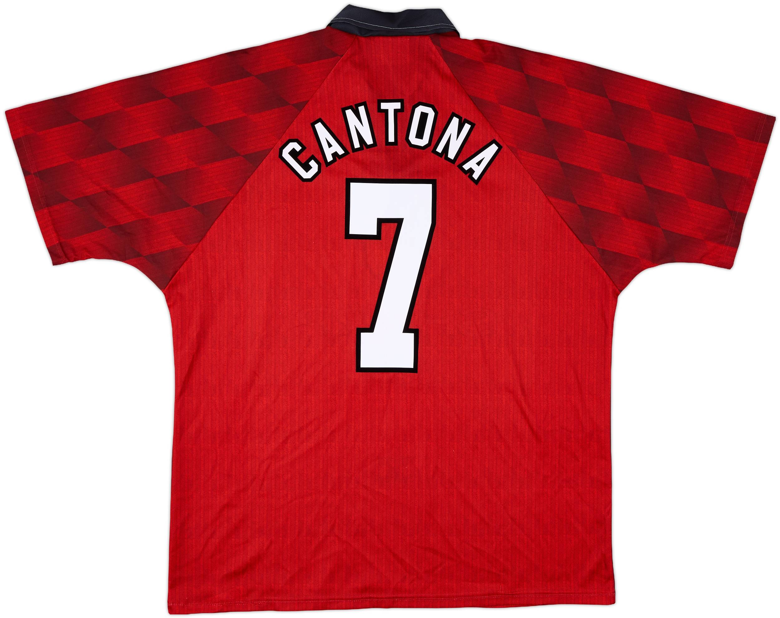 1996-98 Manchester United Home Shirt Cantona #7 - 7/10 - (XL)
