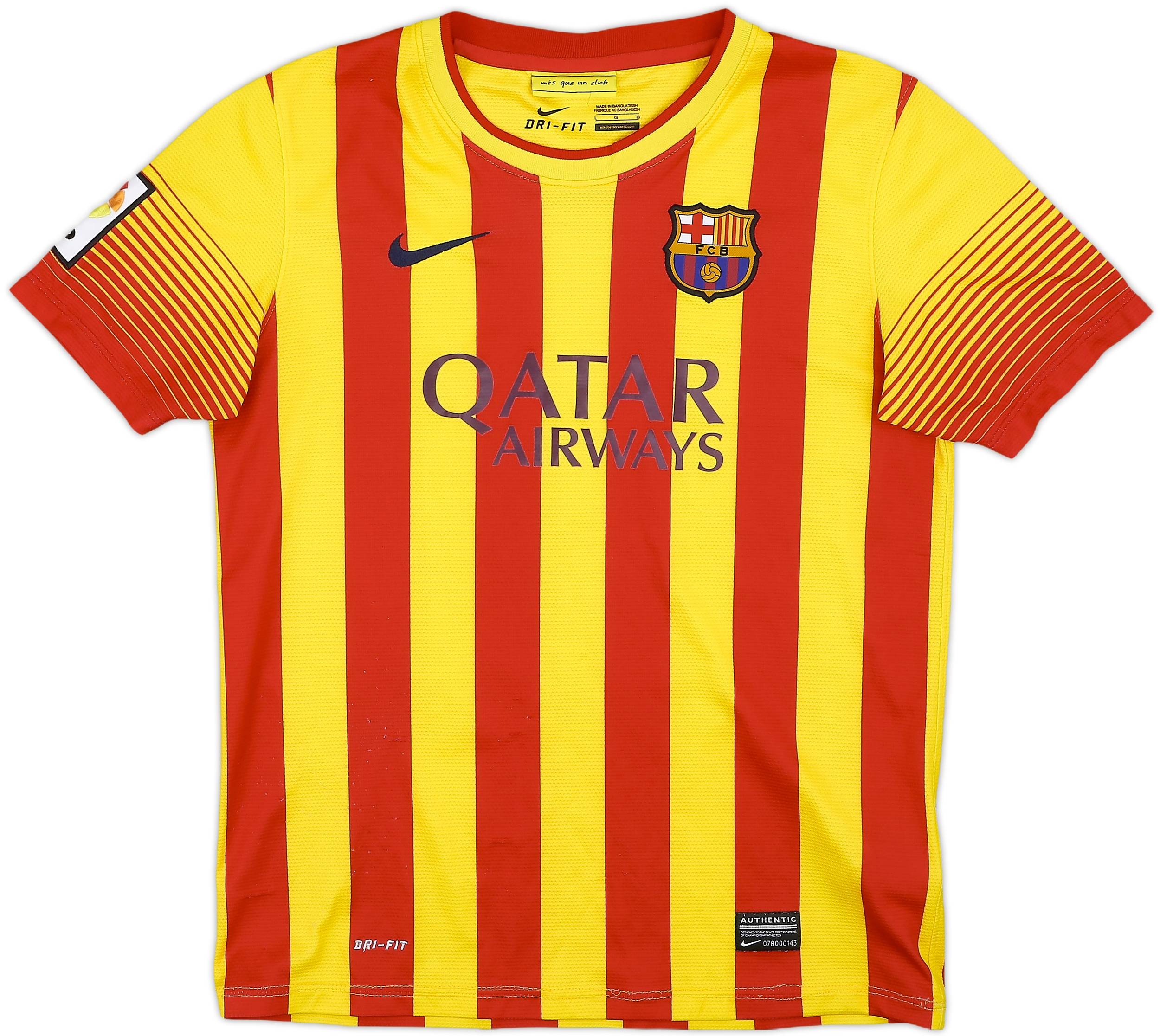 2013-15 Barcelona Away Shirt Messi #10 - 7/10 - (Women's L)
