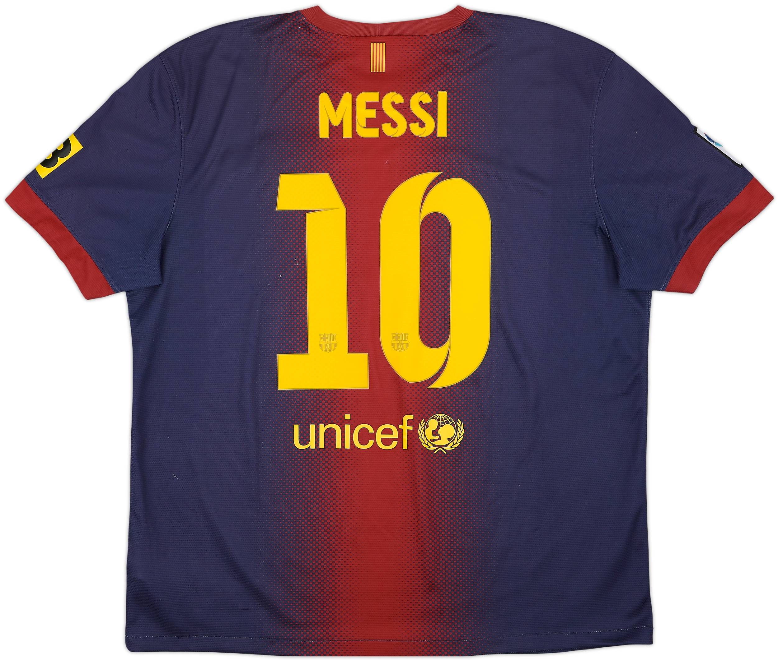 2012-13 Barcelona Home Shirt Messi #10 - 7/10 - (XL)