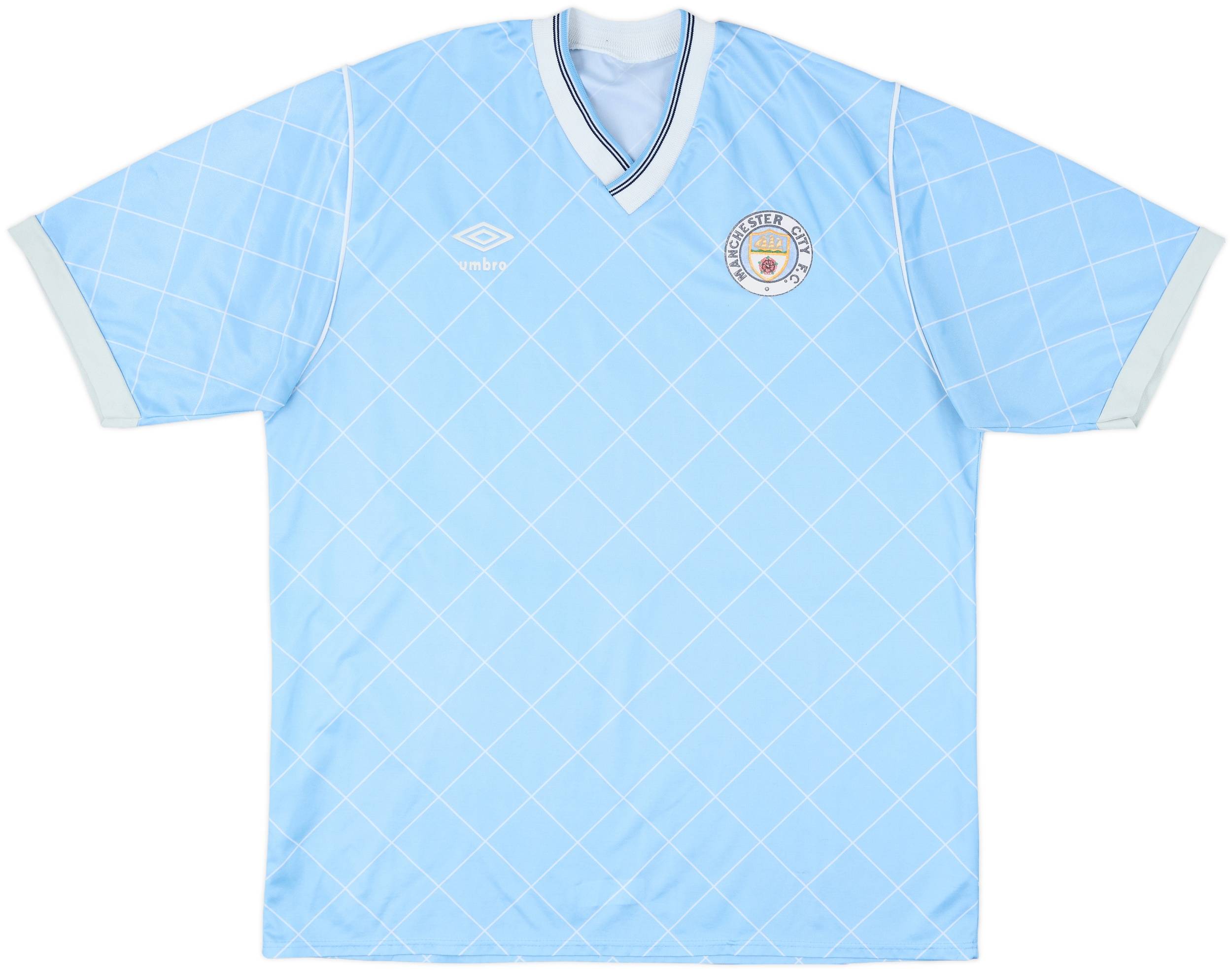 1987-89 Manchester City Home Shirt - 8/10 - (M)