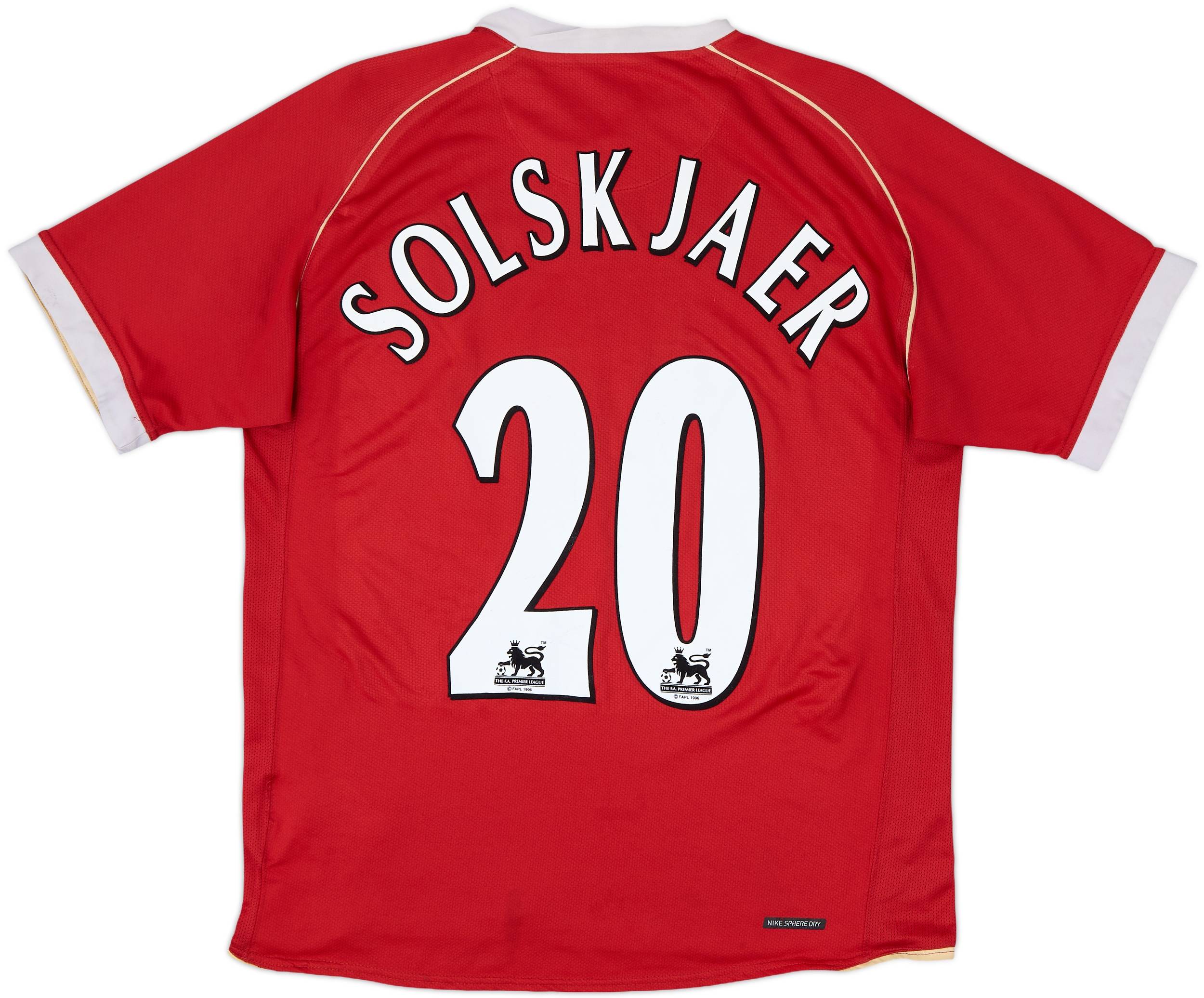 2006-07 Manchester United Home Shirt Solskjaer #20 - 7/10 - (M)