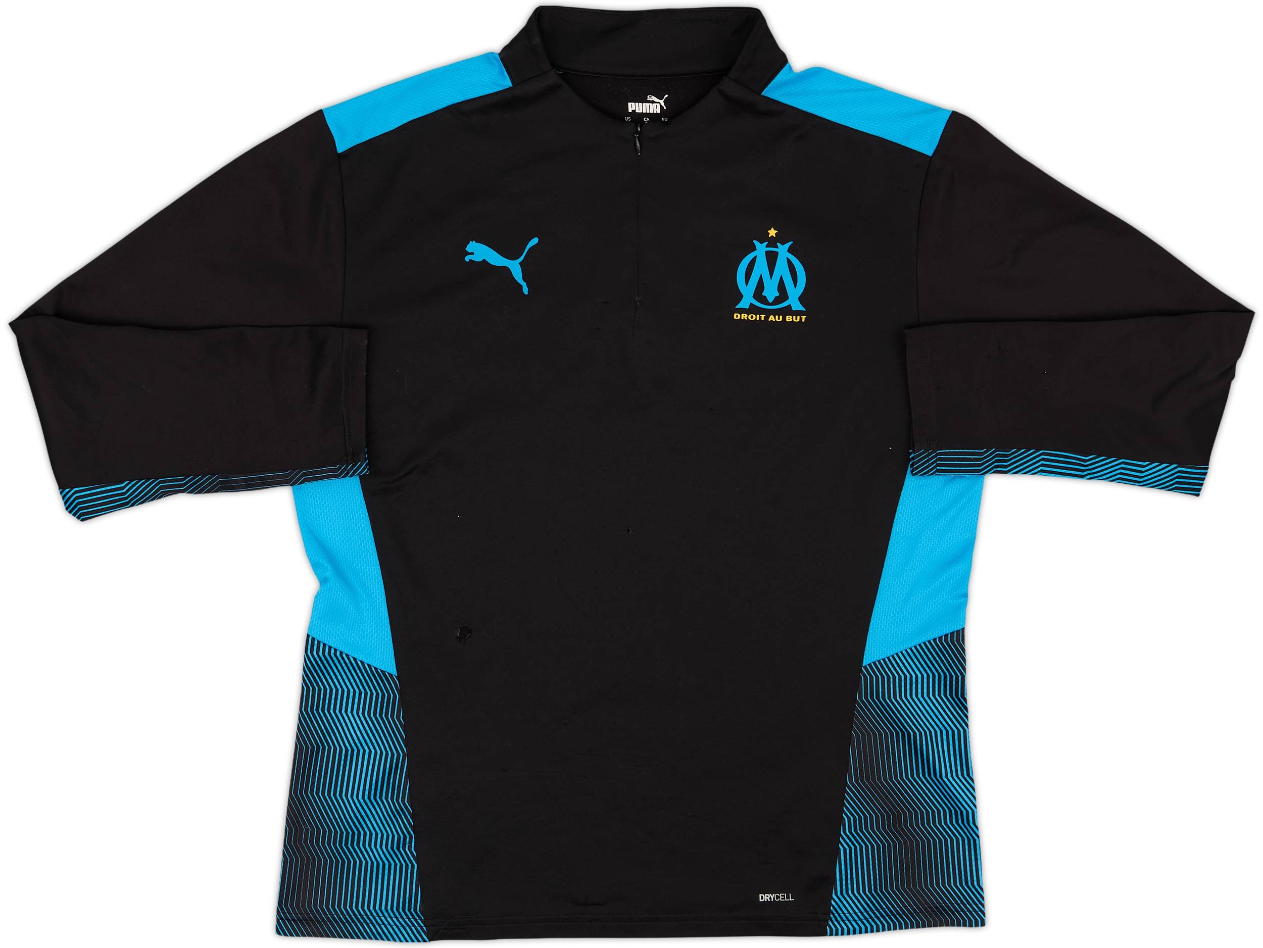 2021-22 Olympique Marseille Puma 1/4 Zip Drill Top - 4/10 - (L)