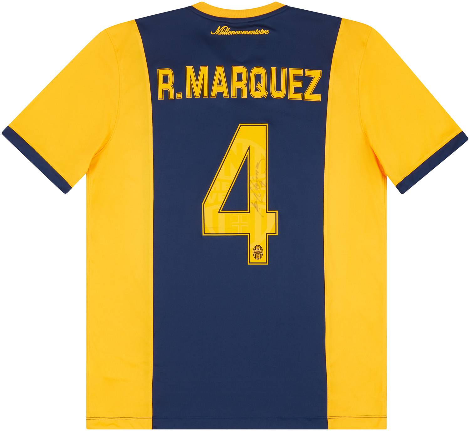 2014-15 Hellas Verona Signed Home Shirt R.Marquez #4 L