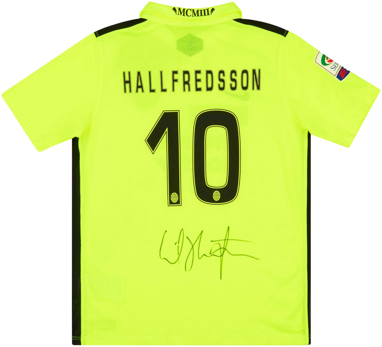 2015-16 Hellas Verona Signed Third Shirt Hallfredsson #10 KIDS