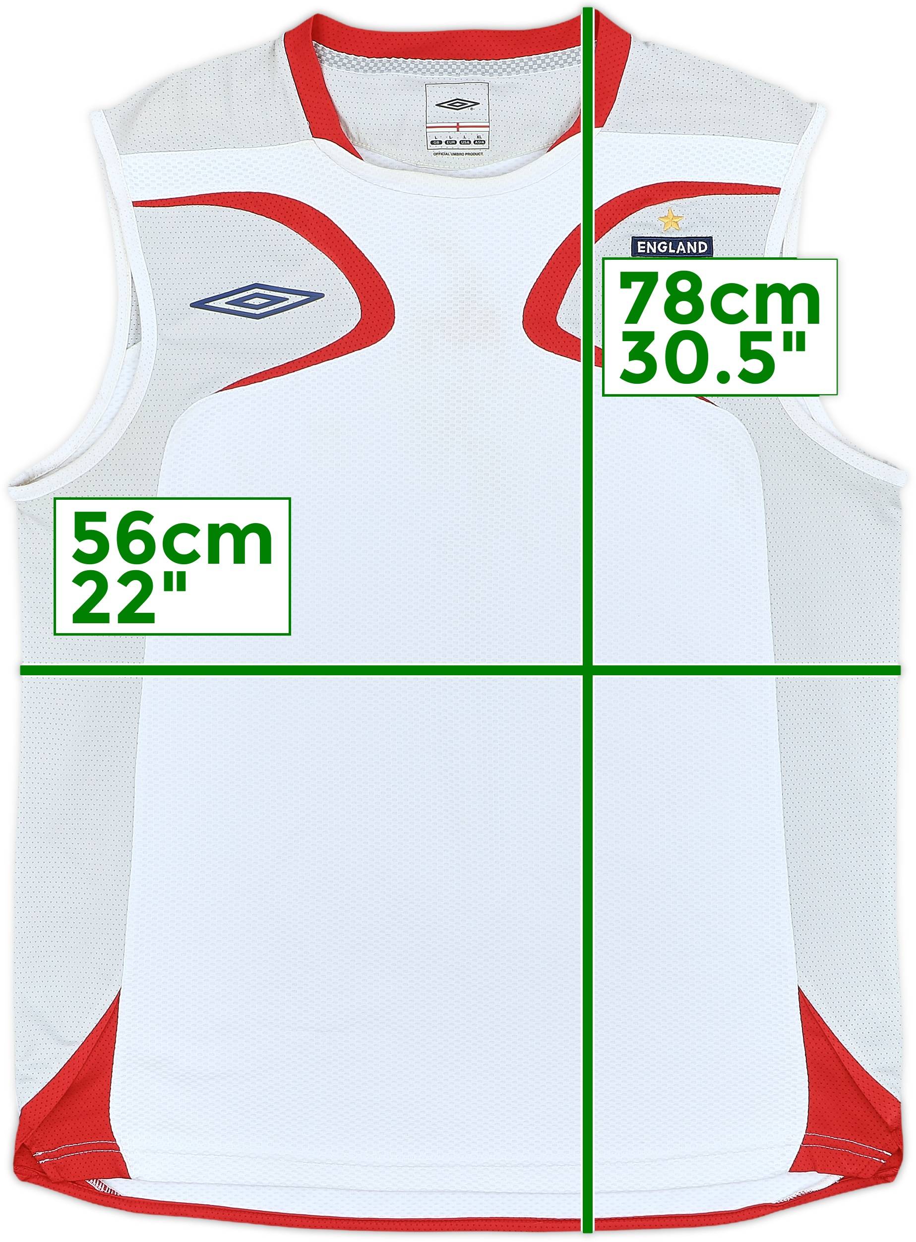 2006-08 England Umbro Training Vest - 6/10 - (L)