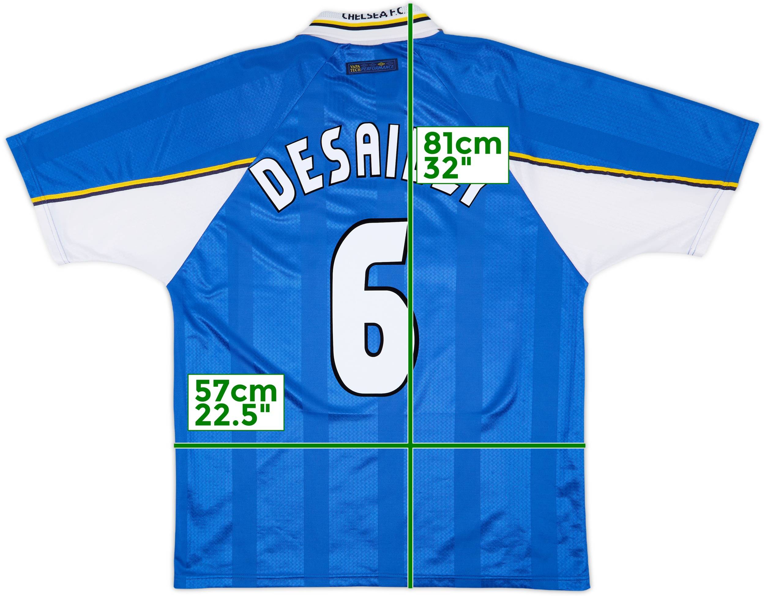 1997-99 Chelsea Home Shirt Desailly #6 - 9/10 - (XL)
